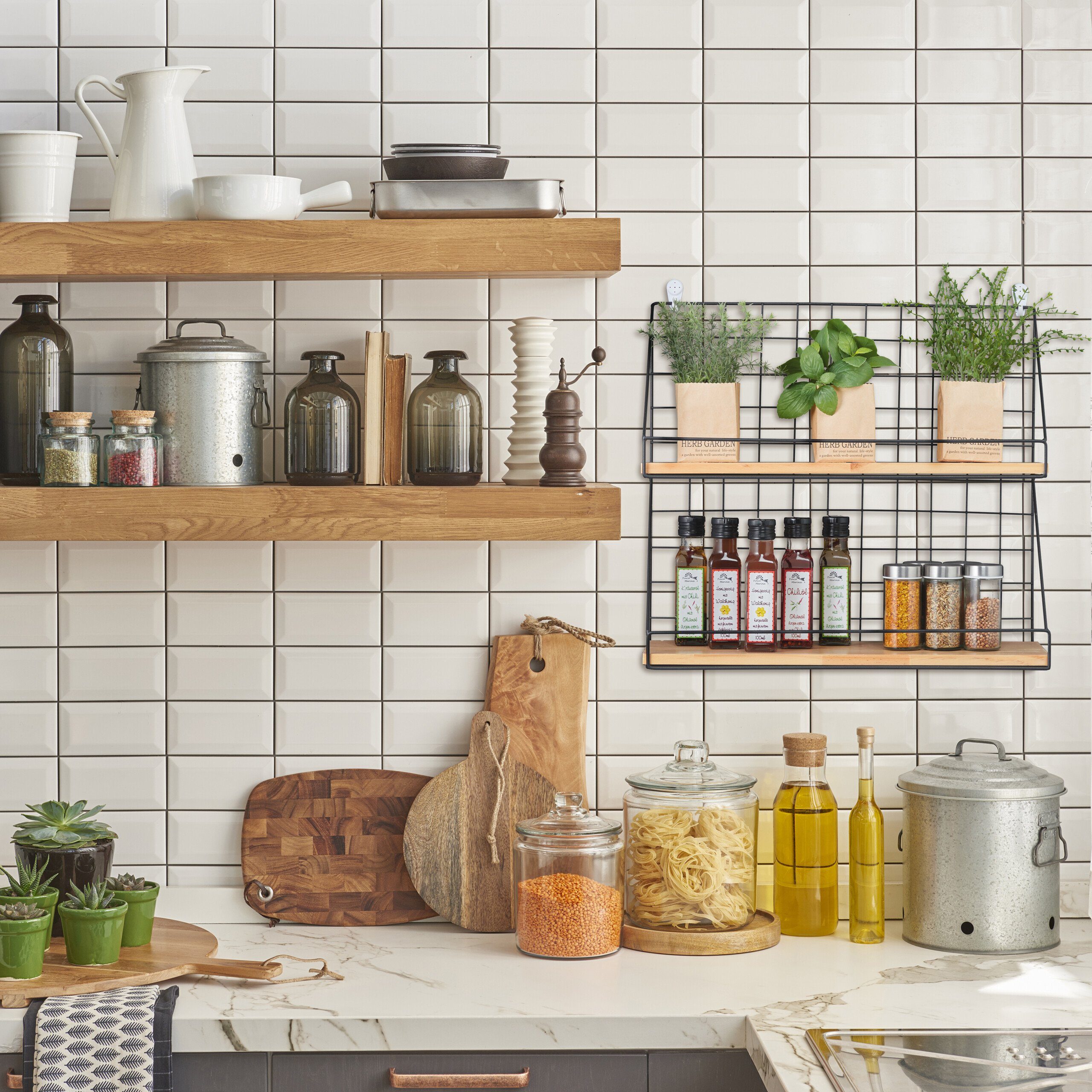 relaxdays Wandregal Industrial günstig online kaufen