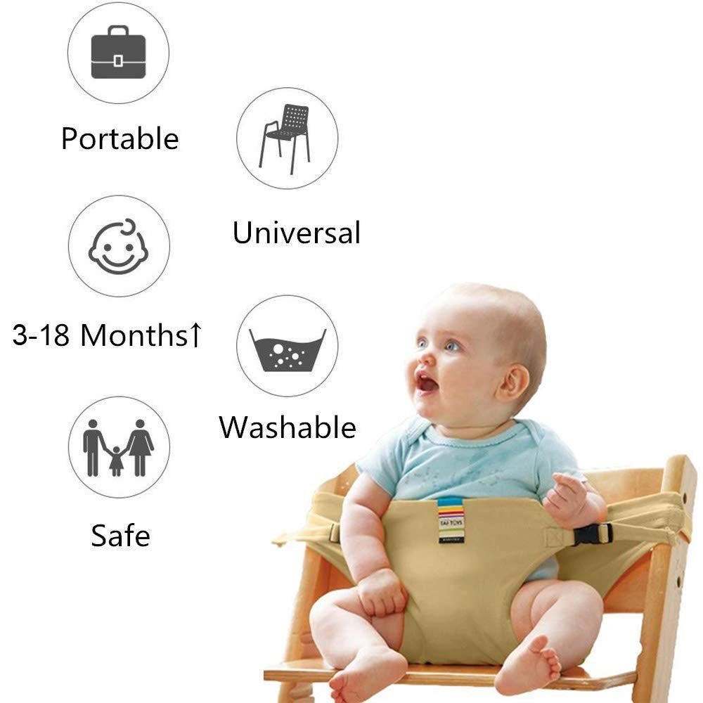 Jormftte Tragbarer Sicherheitsgurt für Hochstuhl,für khaki Baby Hochstuhl-Gurt Stuhl-Sitzgurt