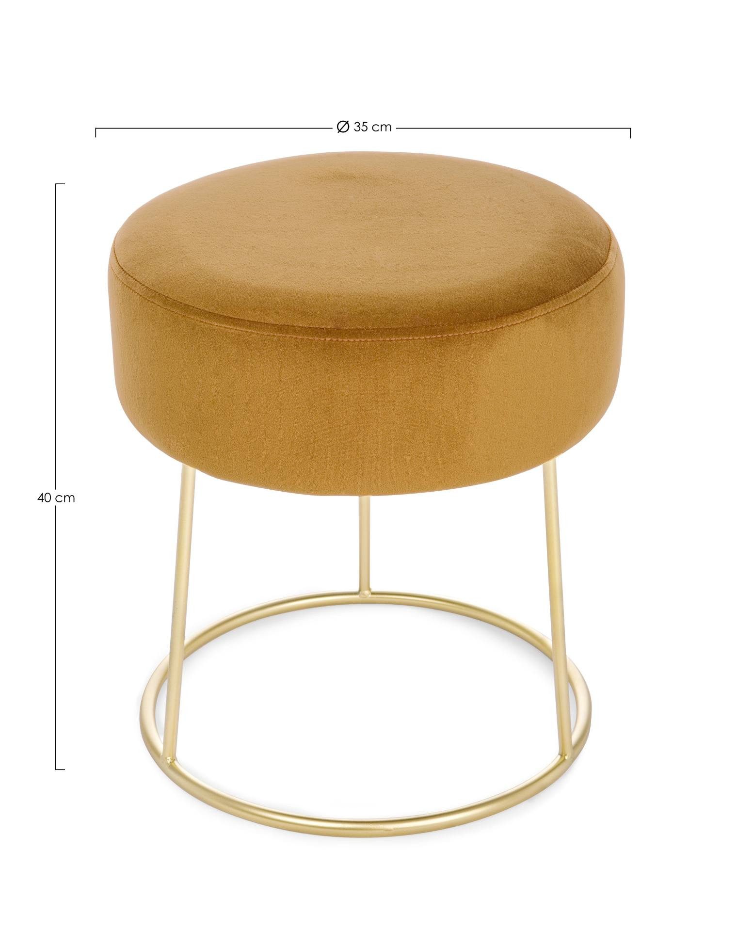 Bizzotto Hocker Clarissa in Samt-Optik, Gelb günstig online kaufen
