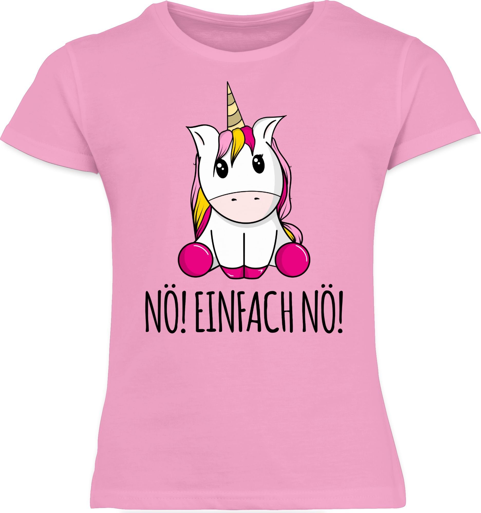 Rosa Statement Nein Nö! Lustig fragst Kinder Bevor Unicorn Sprüche Du 1 Einhorn Nö! Einfach Shirtracer T-Shirt
