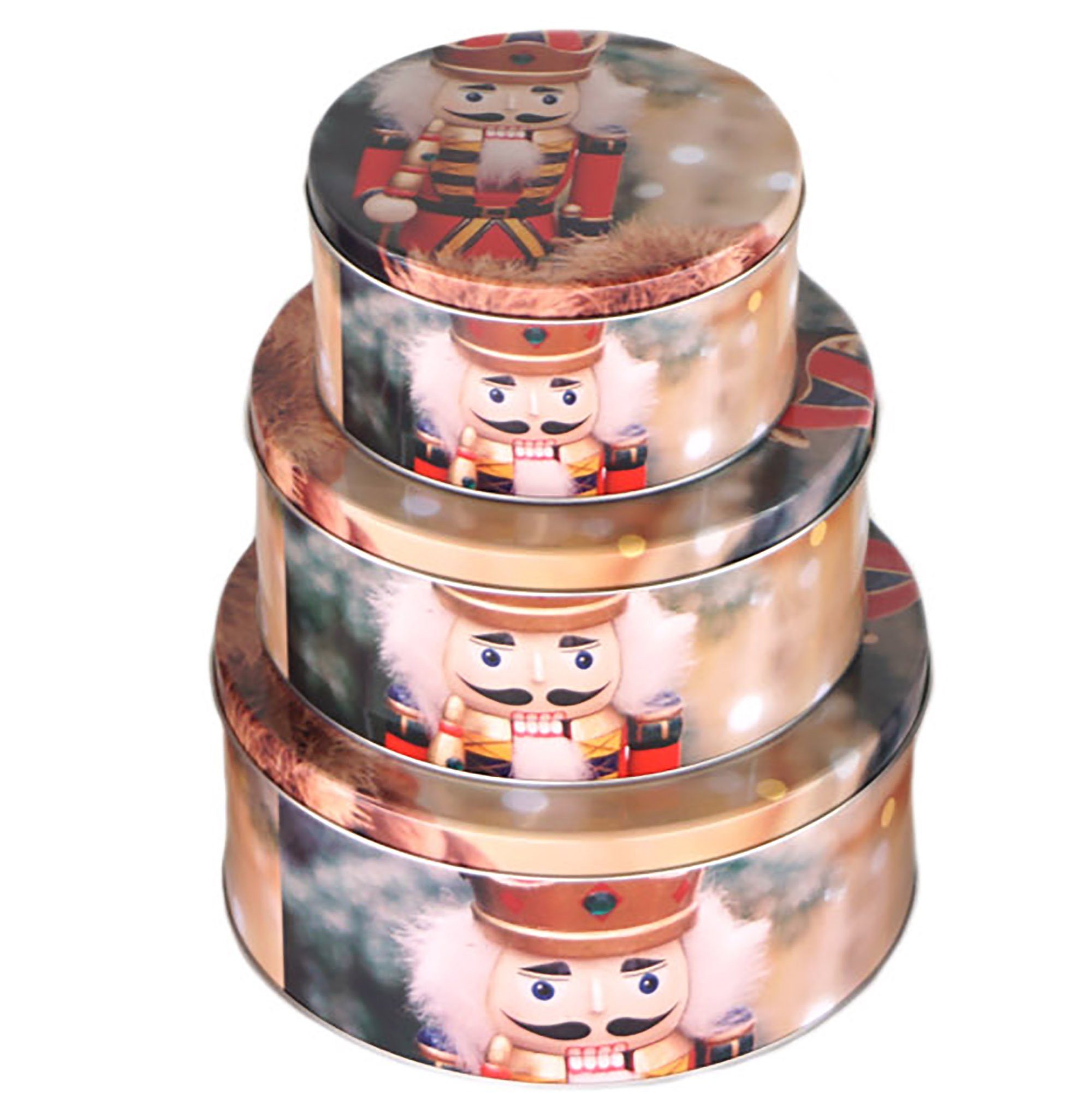 Annastore Vorratsdose 3-tlg. Set Gebäckdosen aus Metall für Weihnachten - Банки для печенья, Plätzchendosen