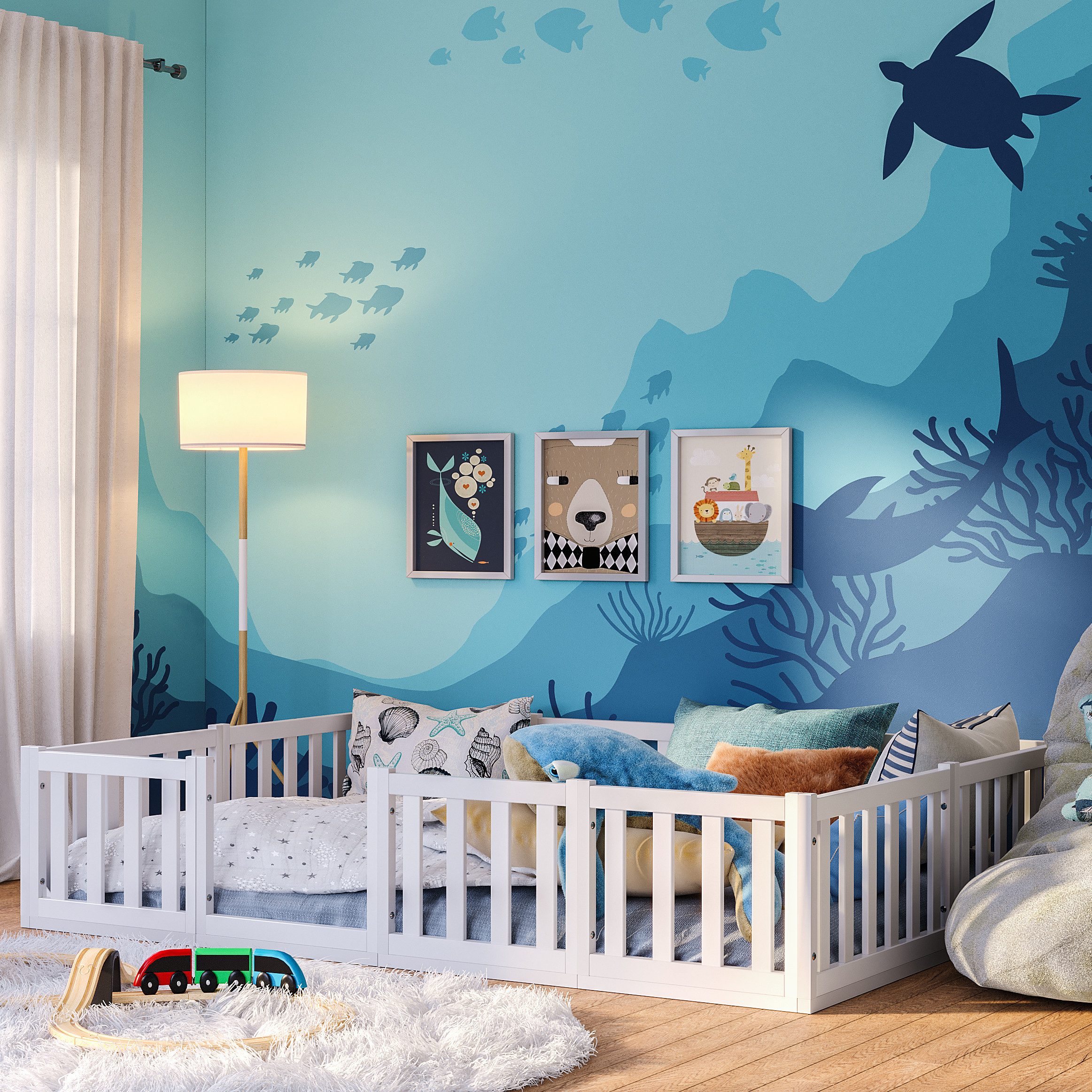 Bellabino Kinderbett Tapi (Bodenbett mit Rausfallschutz günstig online kaufen