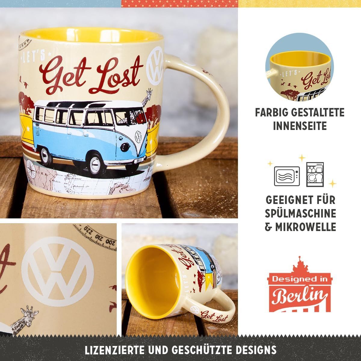 Nostalgic-Art Tasse Kaffeetassen - VW - 4tlg Set