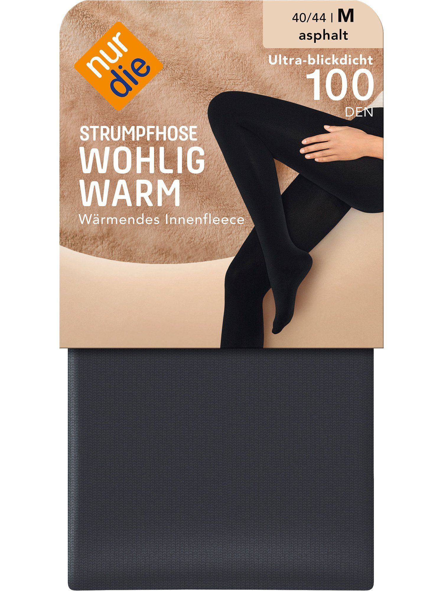 Nur Die Feinstrumpfhose Wohlig-Warm 100 DEN asphalt