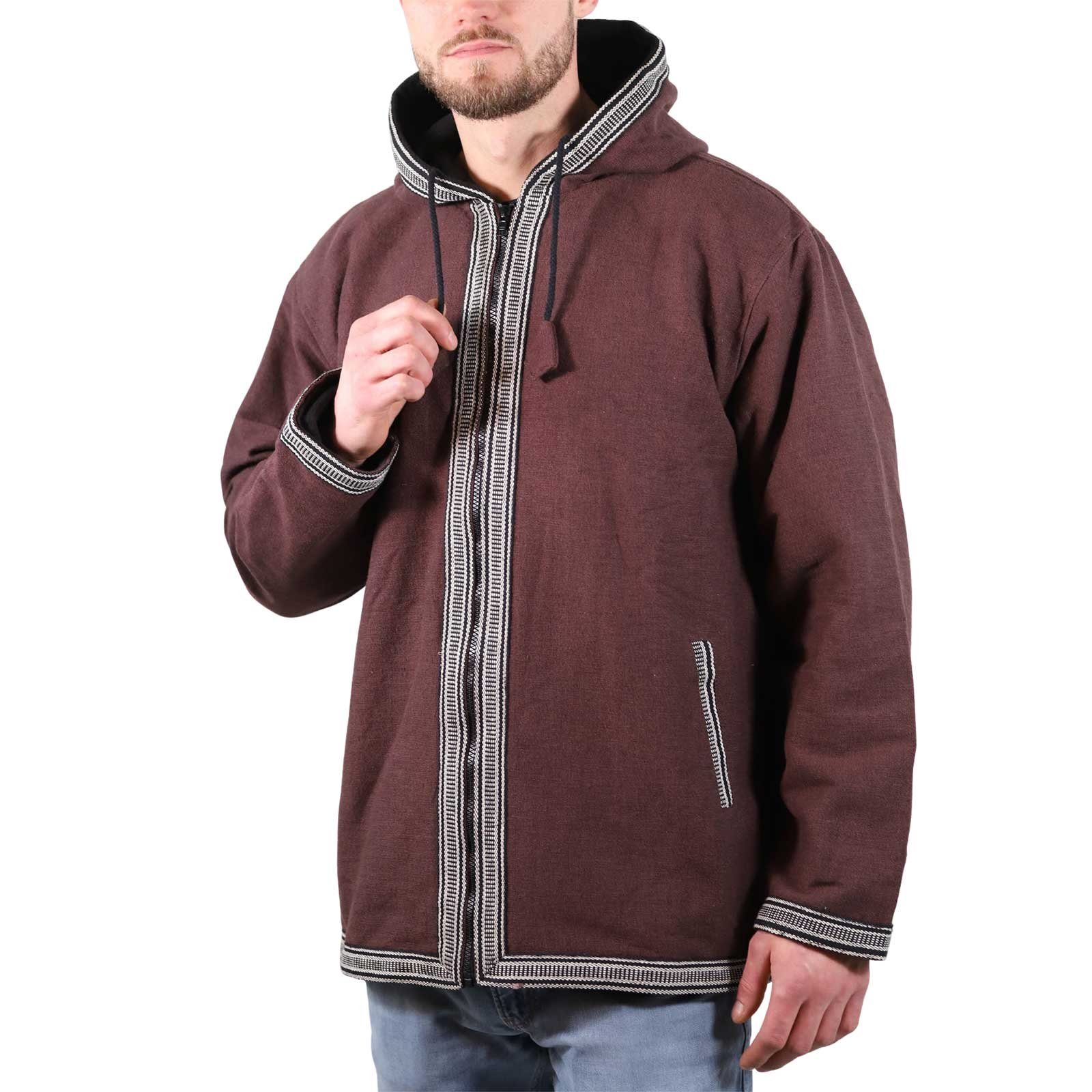 KUNST UND MAGIE Kurzjacke Kunst und Magie Unisex Baumwolljacke mit Fleecefutter und Kapuze