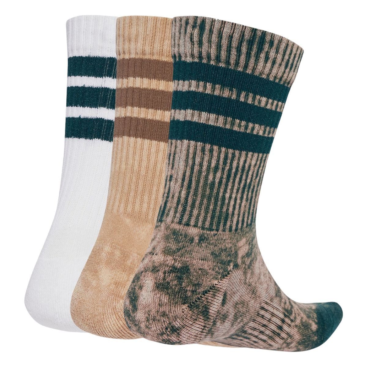 adidas Performance Sportsocken Stonewash Crew 3-Streifen (Baumwollmix) weis günstig online kaufen