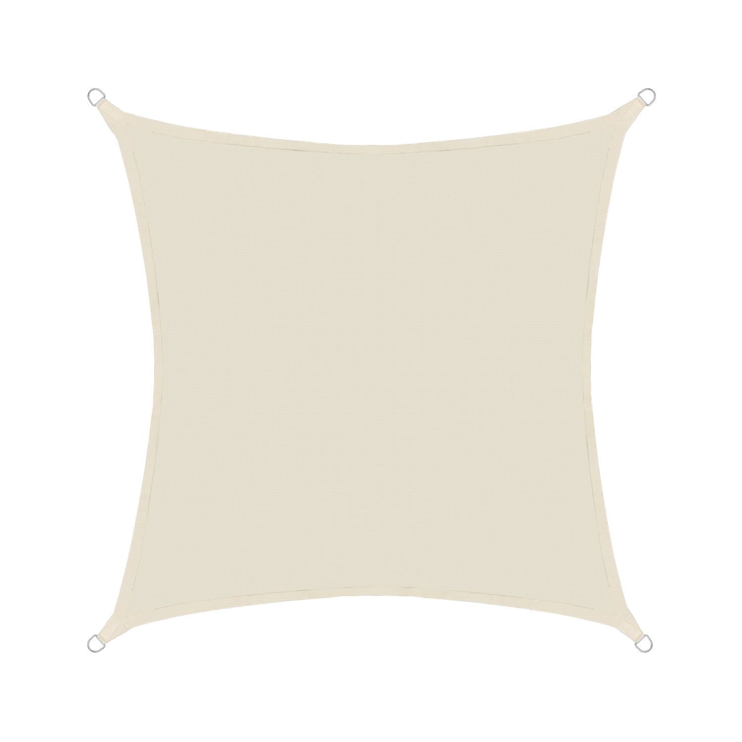 anndora Sonnensegel Tarp 4x4 HDPE quadratischer Sichtschutz, (beige), luftdurchlässiger Stoff