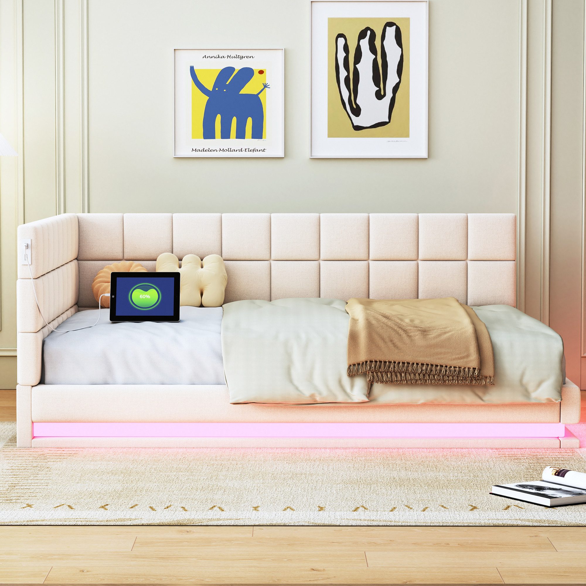 Flieks Polsterbett, Samt Daybett Tagesbett Schlafsofa günstig online kaufen