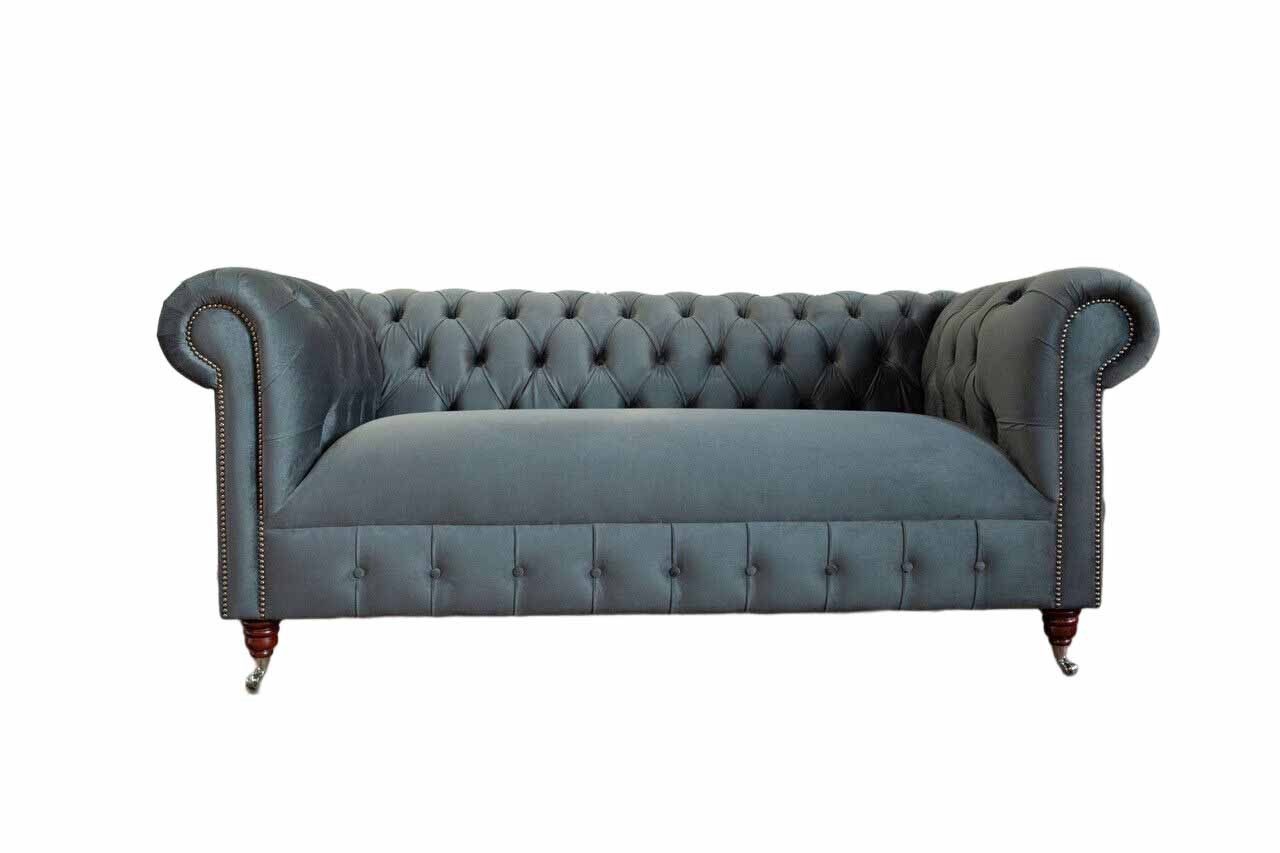 Xlmoebel Chesterfield-Sofa Luxuriöses 3-Sitzer Textil Sofa für Ihre Lounge Einrichtung, 1 Teile, Made in Europa