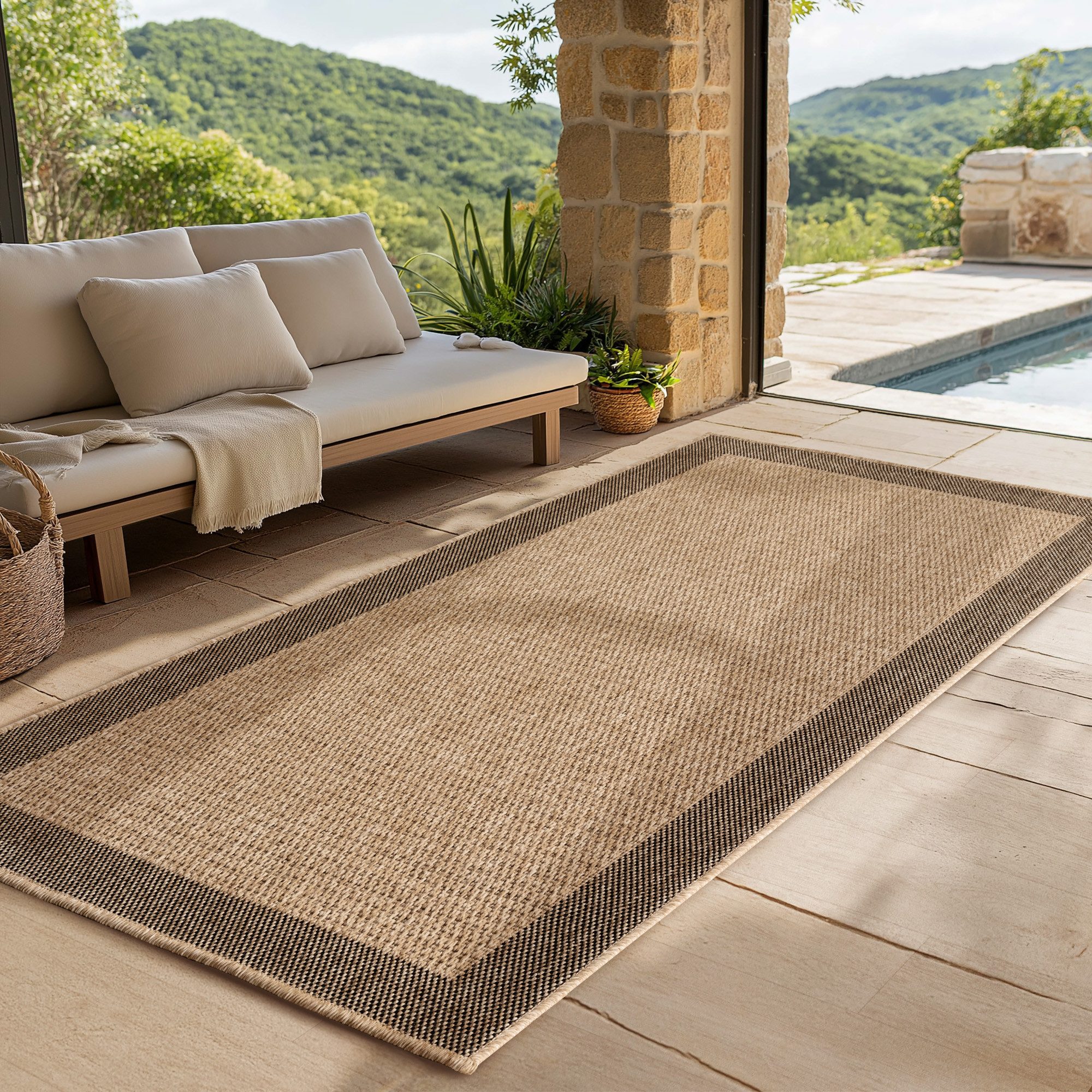 SIMPEX24 Outdoorteppich Boho Design, Läufer, Höhe: 5 mm, Outdoor Teppich We günstig online kaufen