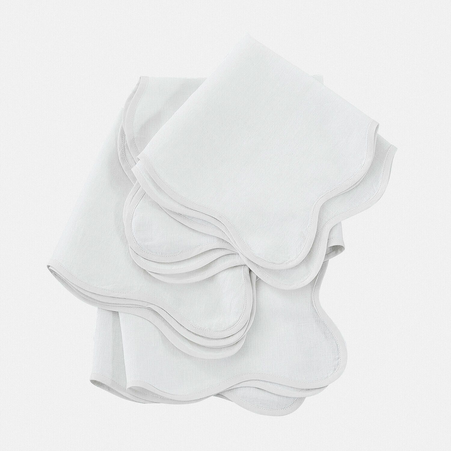 Mirabeau Stoffserviette Serviette 4er Set Aelvra weiß