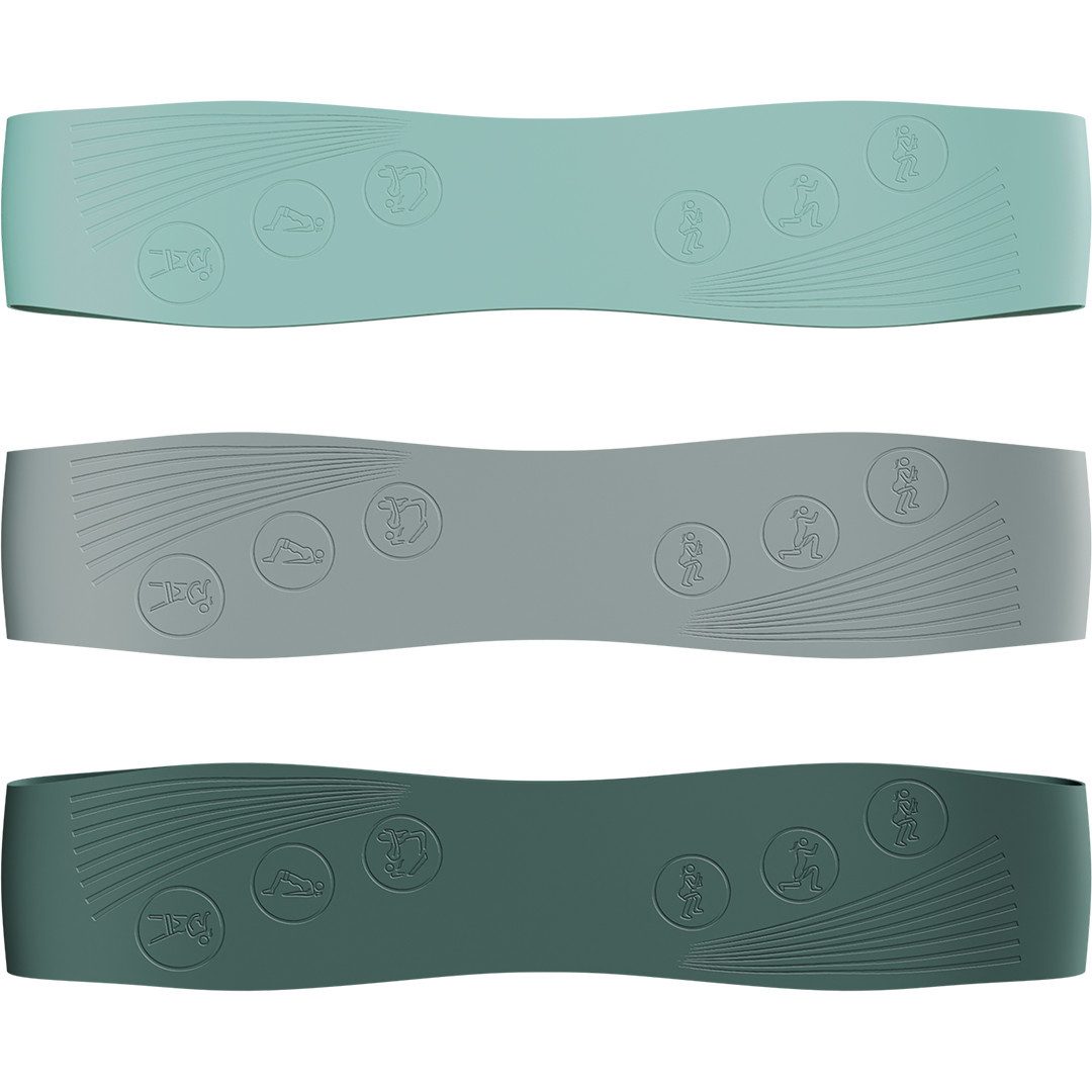 NEOLYMP Trainingsband Pilates Fitnessbänder - Resistance Bands 3er Set – 9/14/18 kg, 3 Widerstandsstufen Silikon Gymnastikband rutschfest für Pilates, Yoga