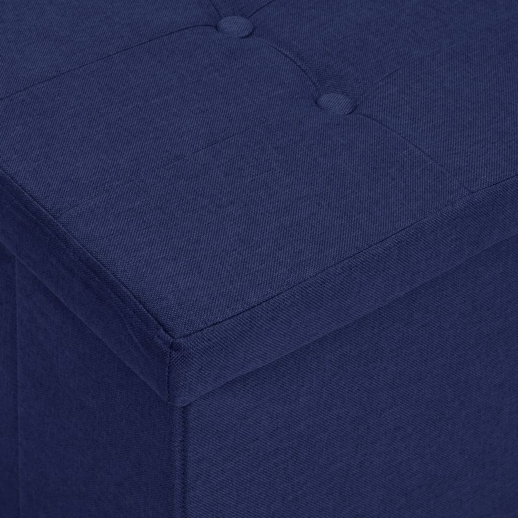 Blau 3010866 Sitztruhe cm), faltbar (LxBxH: möbelando 38x110x38 aus Stoff in