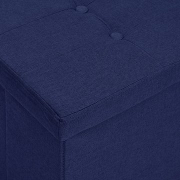 möbelando Sitztruhe 3010866 (LxBxH: 38x110x38 cm), faltbar aus Stoff in Blau