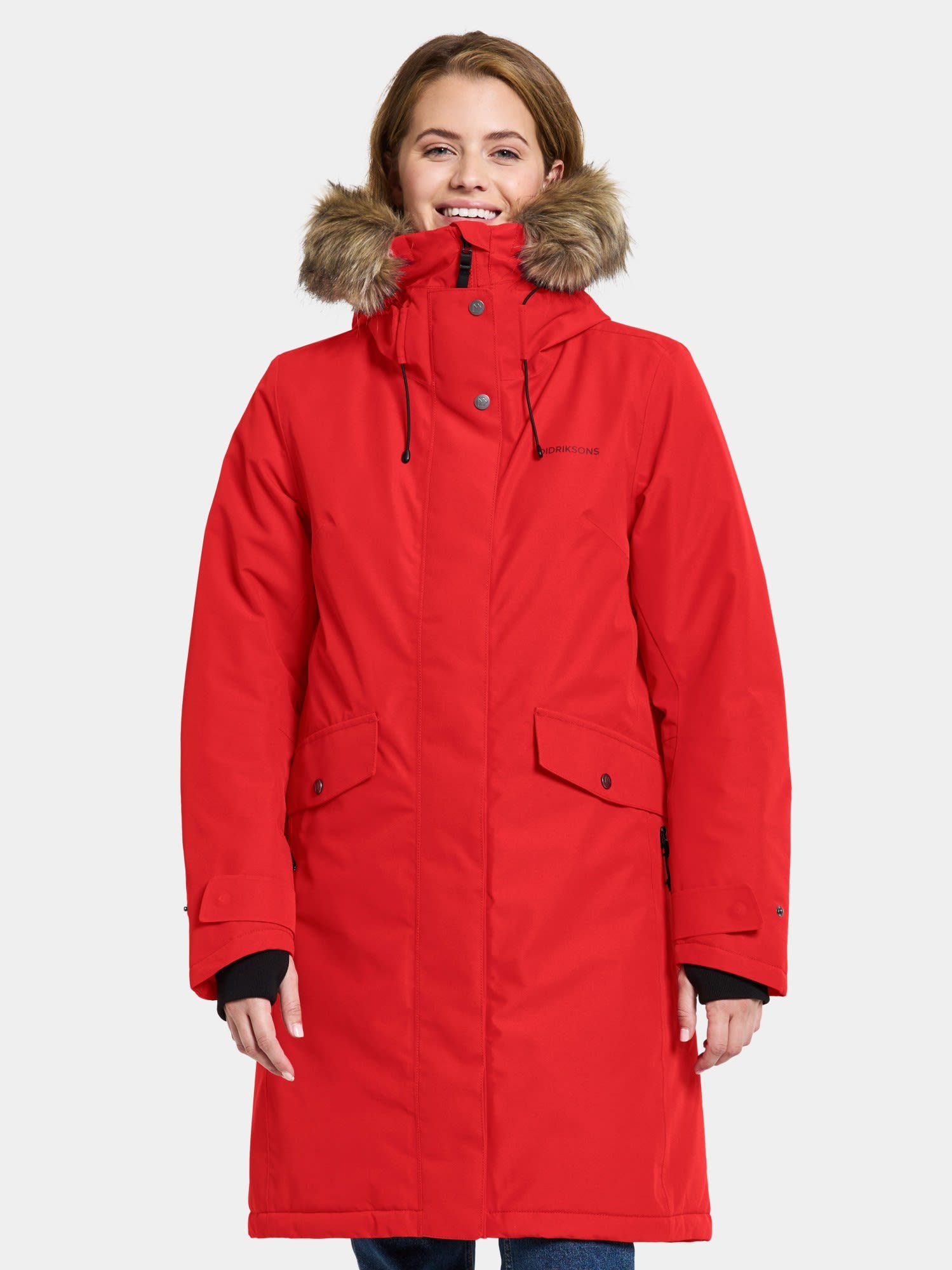 Parka Didriksons Pomme Damen Parka W 3 Didriksons Red Parka Erika