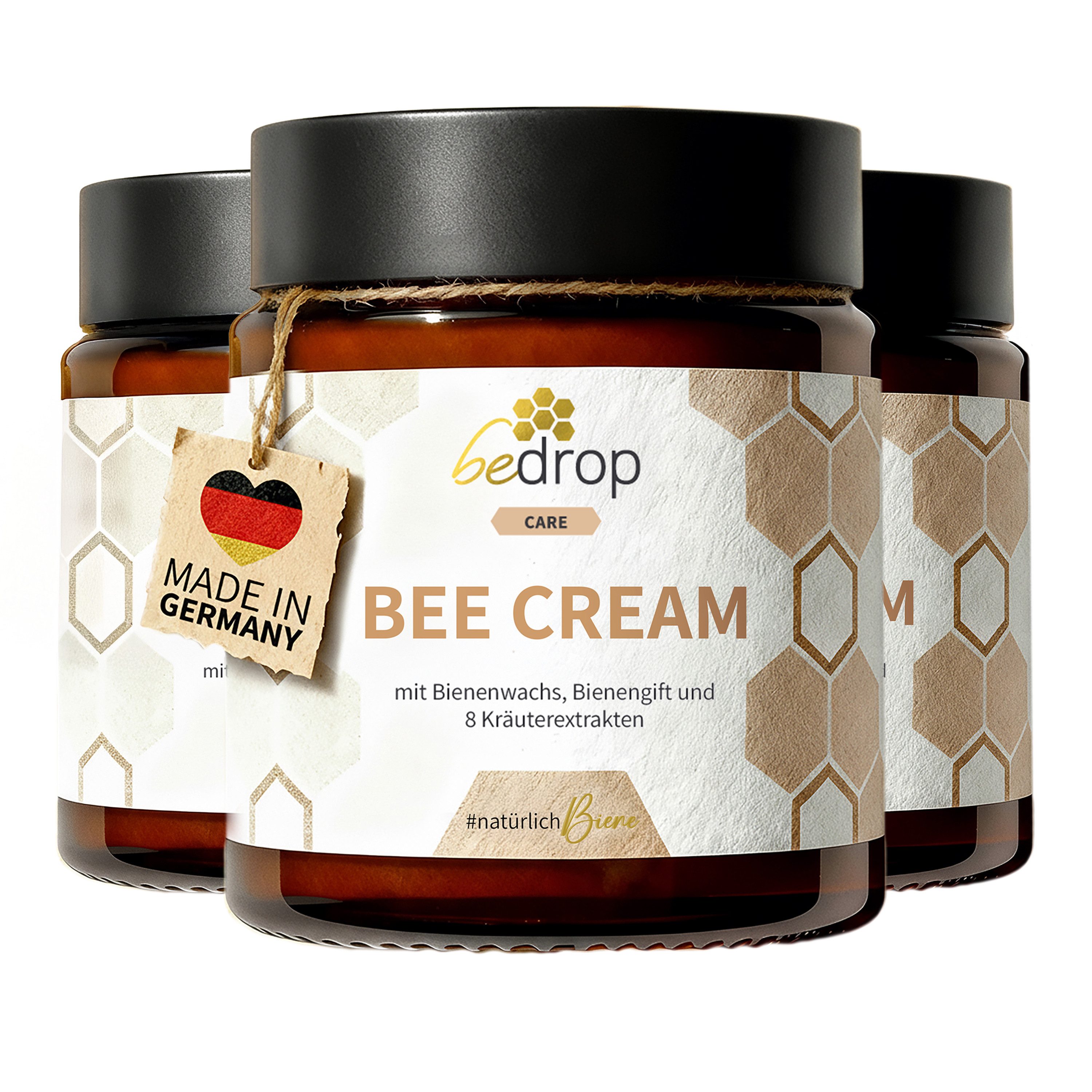 bedrop Körpercreme Bee Cream Bienengiftsalbe hochdosiert mit 8 Kräuterextrakten Alternative zu Pferdesalbe I Pferdebalsam, Schmerzsalbe für Gelenke I Cellulite Creme I Schmerzen Salbe