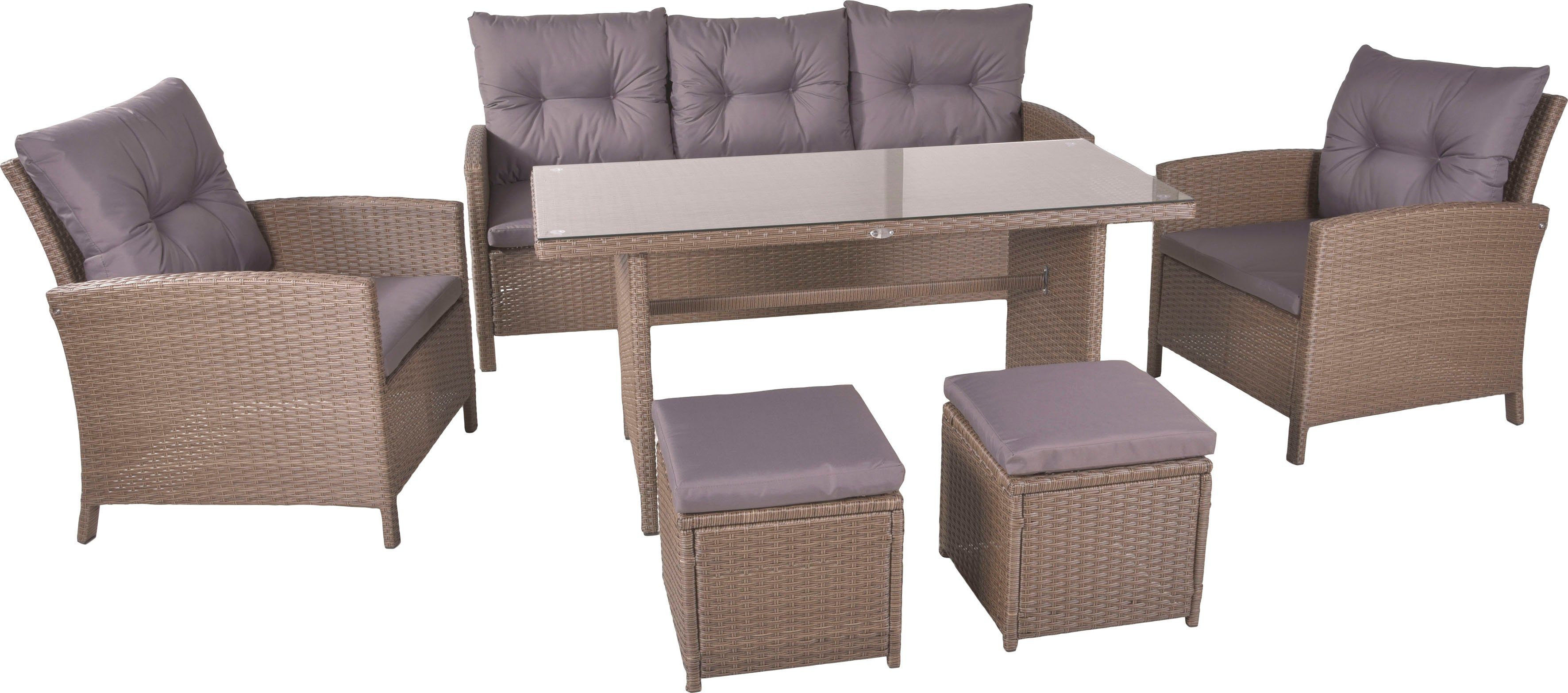 Garden Pleasure Garten-Essgruppe SEVILLA, (6-tlg)