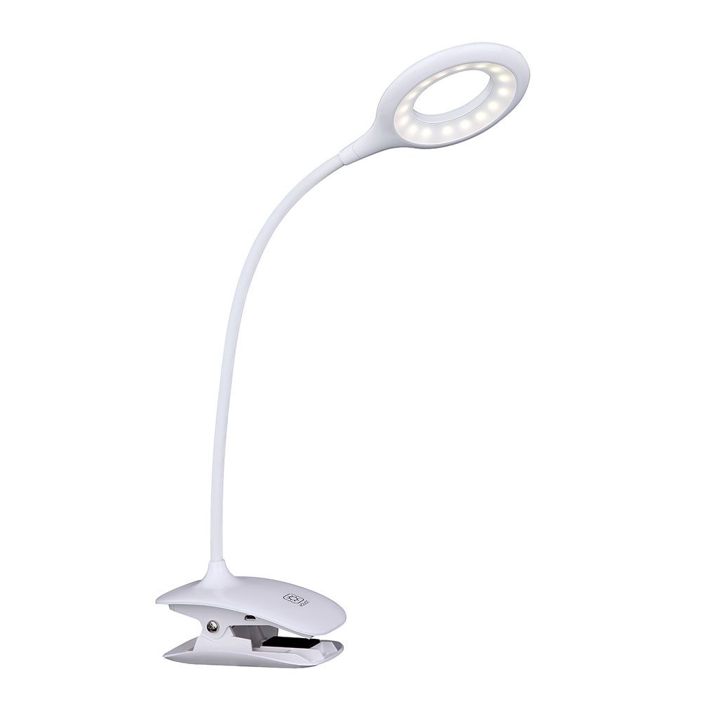 GLOBO LIGHTING Klemmleuchte, LED-Leuchtmittel fest verbaut, Neutralweiß, Leselampe Bett Klemme Schreibtischlampe klemmbar