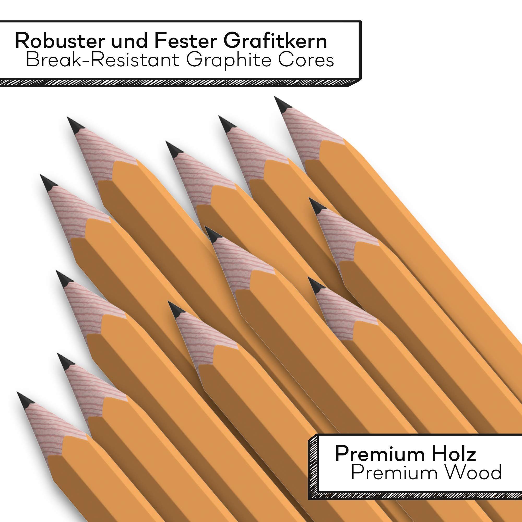 - Tritart + Set Bleistift HB 156 - Radiergummi, Stifte Bleistift + Bleistift Stifte 156 HB Set Radiergummi