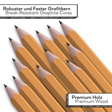 Tritart Bleistift HB Bleistift Set - 156 Stifte + Radiergummi, (1-tlg), HB Bleistift Set - 156 Stifte + Radiergummi
