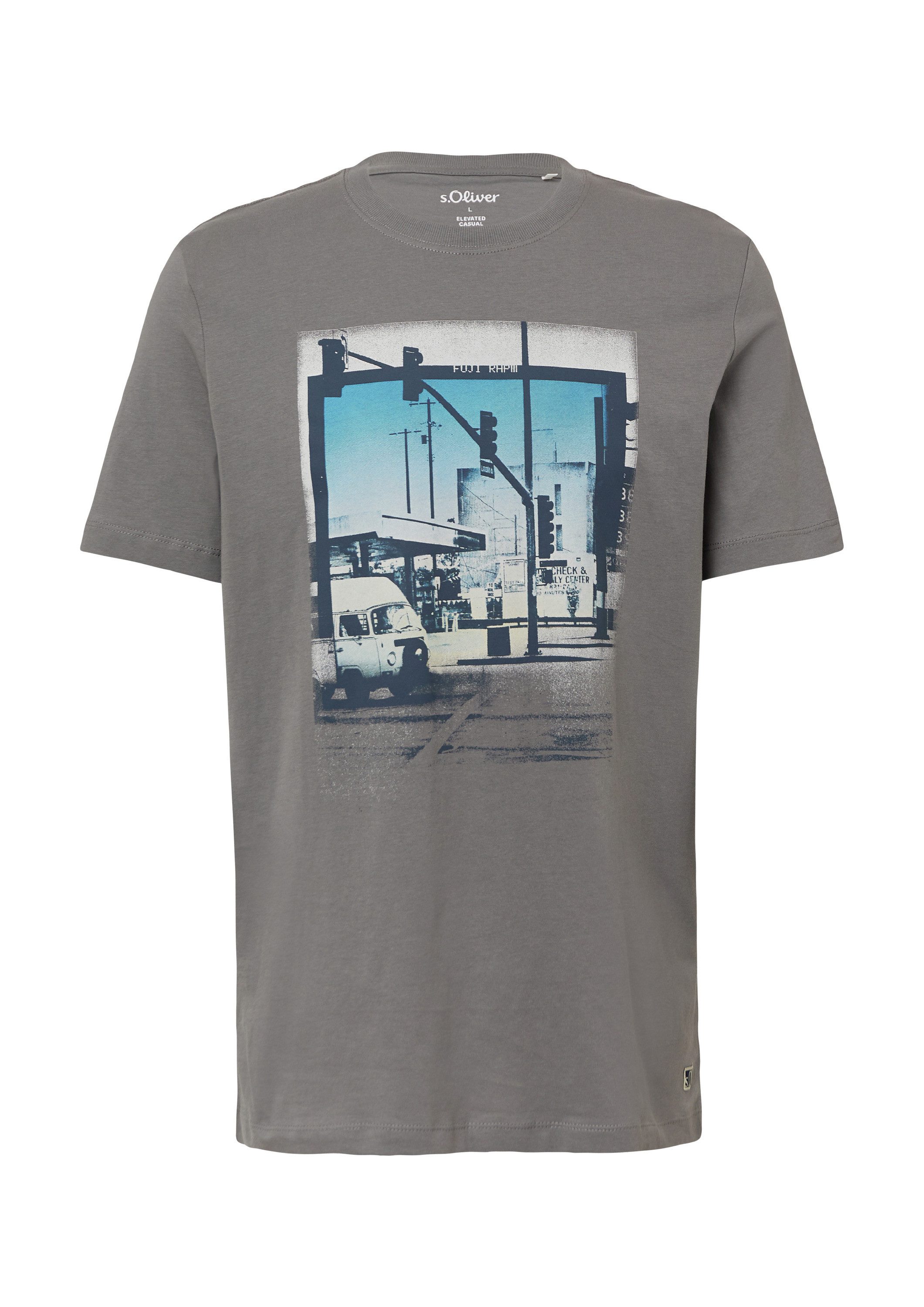 s.Oliver Kurzarmshirt T-Shirt T-Shirt aus Baumwolle günstig online kaufen