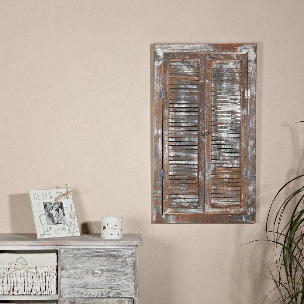 Melko Wandspiegel Wandspiegel Dekospiegel mit Fensterladen günstig online kaufen