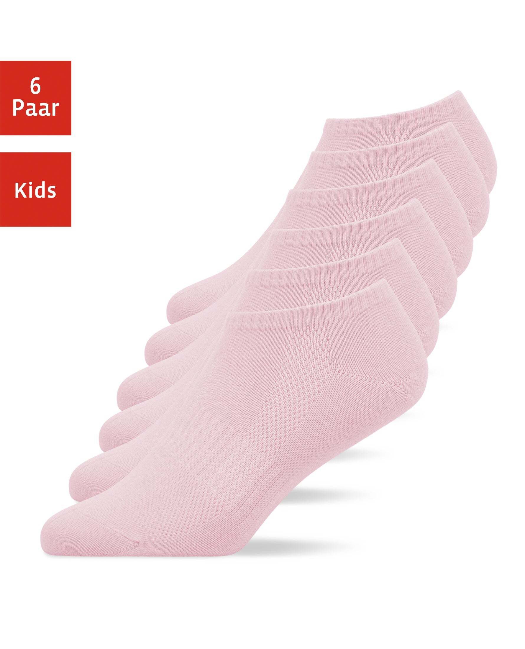 SNOCKS Sneakersocken Sneakersocken für Kinder (6-Paar) aus Bio-Baumwolle und ohne Verrutschen