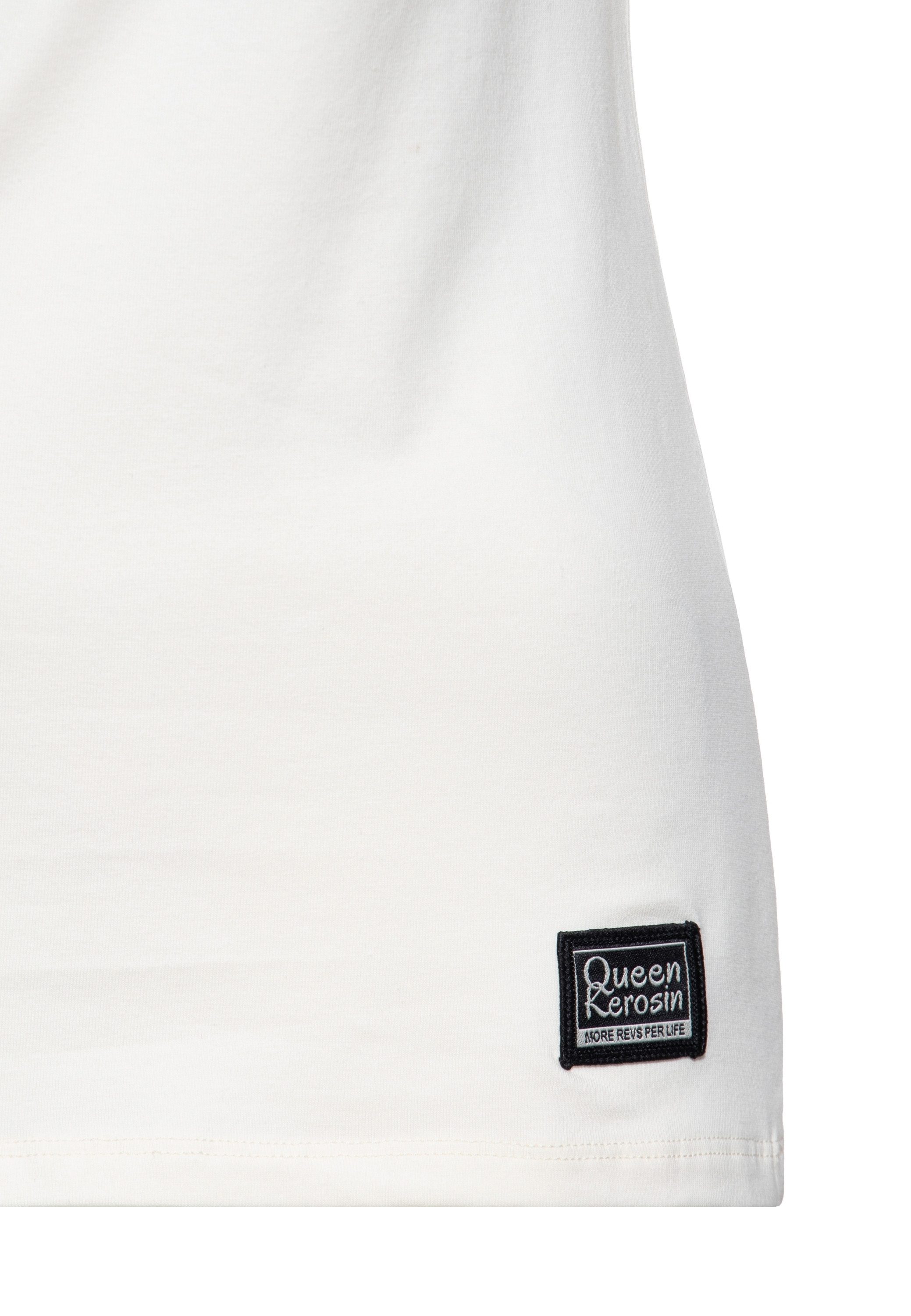 QueenKerosin Print-Shirt Dolce Far Niente Frontprint mit mediterranem Urlaubsflair – Bild 5 von 5