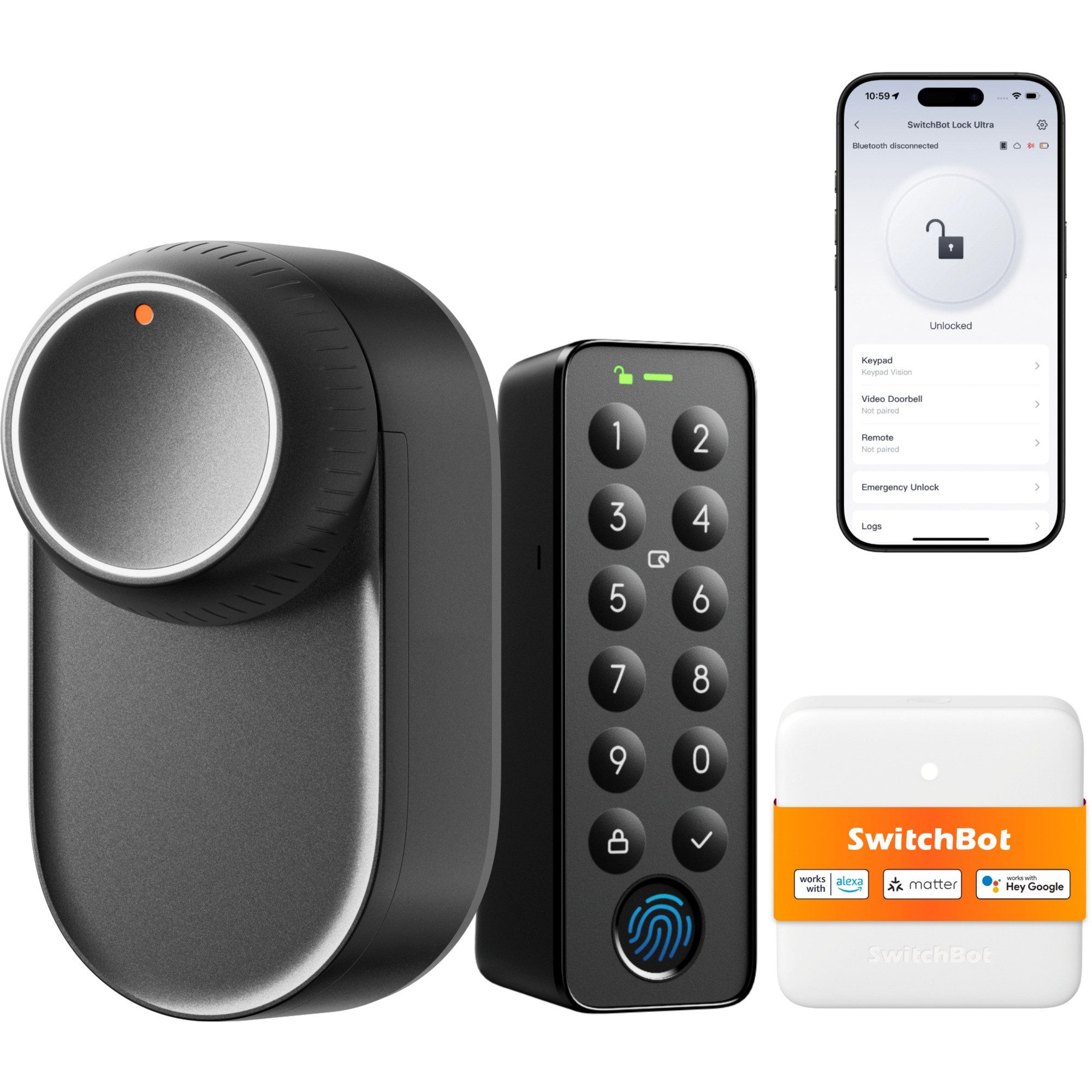 SwitchBot Türschloss-Funksteuerung SwitchBot Ultra Touch Bundle, Set