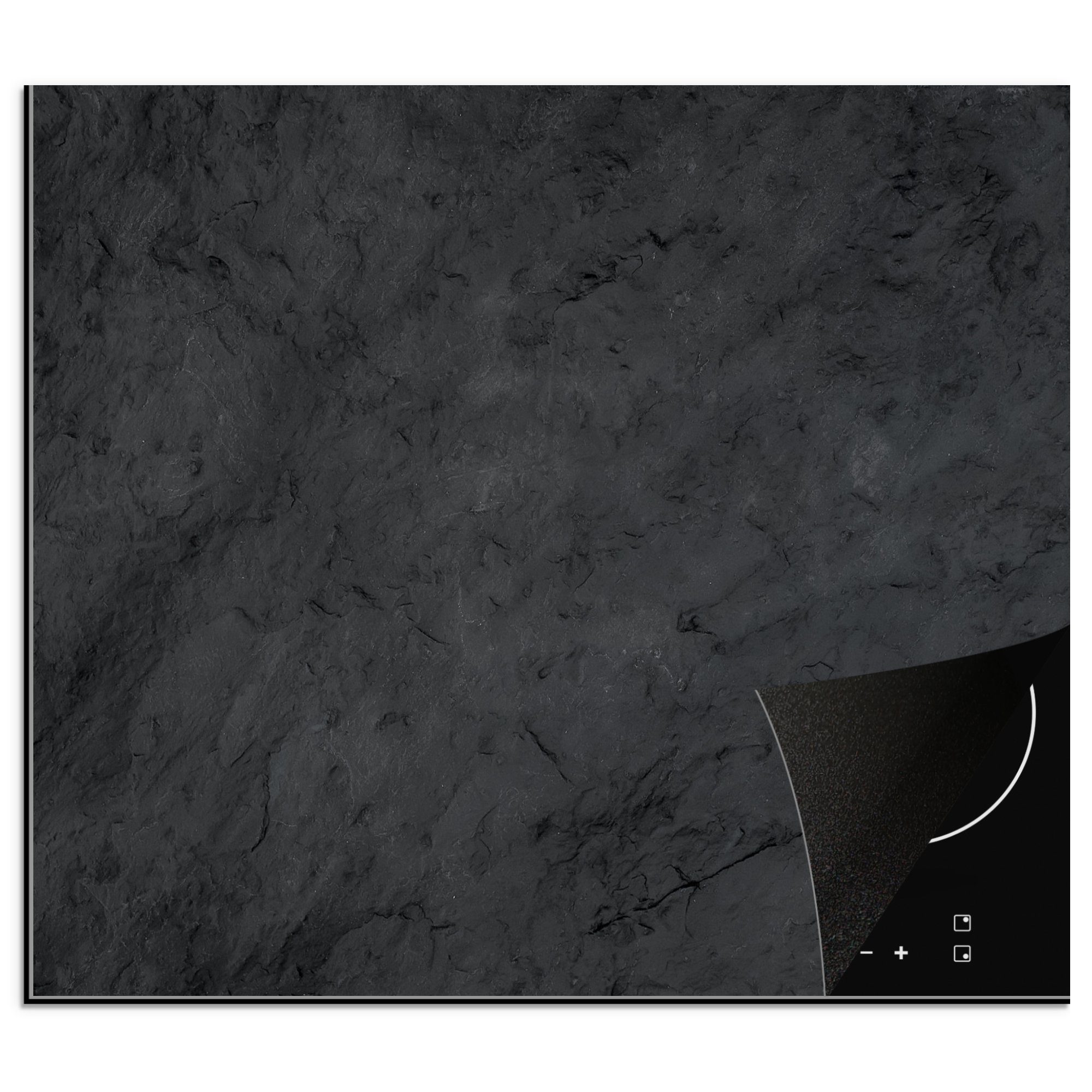 MuchoWow Herdblende-/Abdeckplatte Grau - Zement - Beton - Industriell - Strukturiert, Vinyl, (1 tlg), 60x52 cm, Mobile Arbeitsfläche nutzbar, Ceranfeldabdeckung