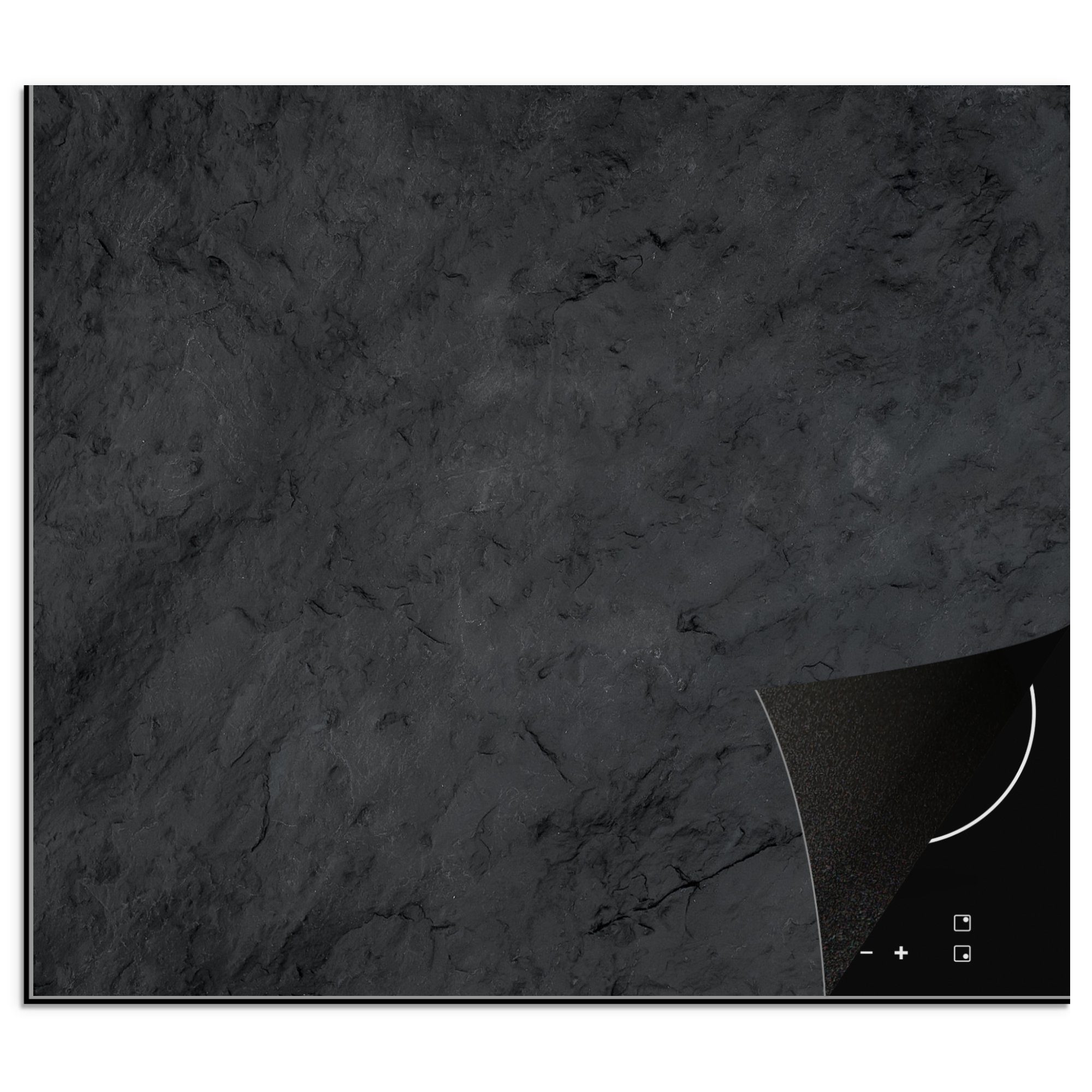 MuchoWow Herd-Abdeckplatte Grau - Zement - Beton - Industriell - Druck, Vinyl, (1 tlg), Ceranfeldabdeckung Küche, Herdabdeckplatte Einteilig, 60x52 cm