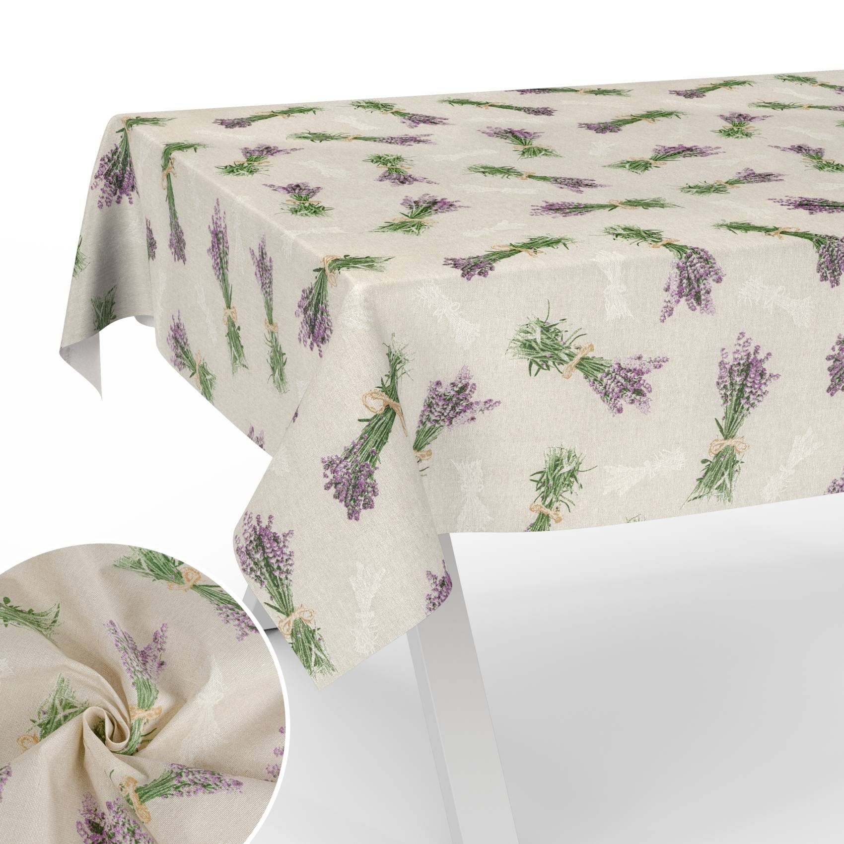 ANRO Tischdecke mit Blumen Botanik aus günstig online kaufen