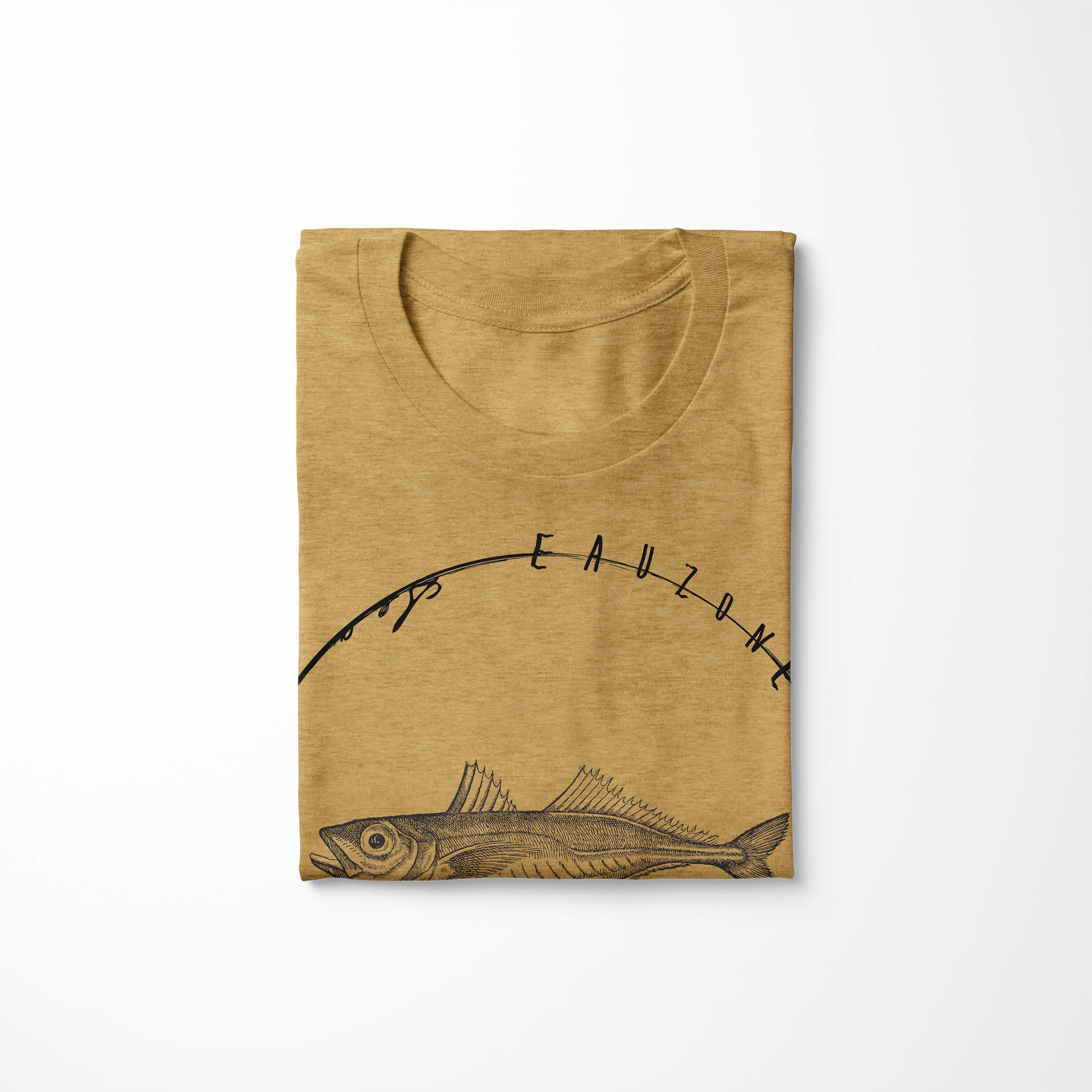 - Fische T-Shirt Art und T-Shirt Sea 058 Tiefsee Sea Creatures, / Sinus Gold Serie: Struktur sportlicher feine Antique Schnitt
