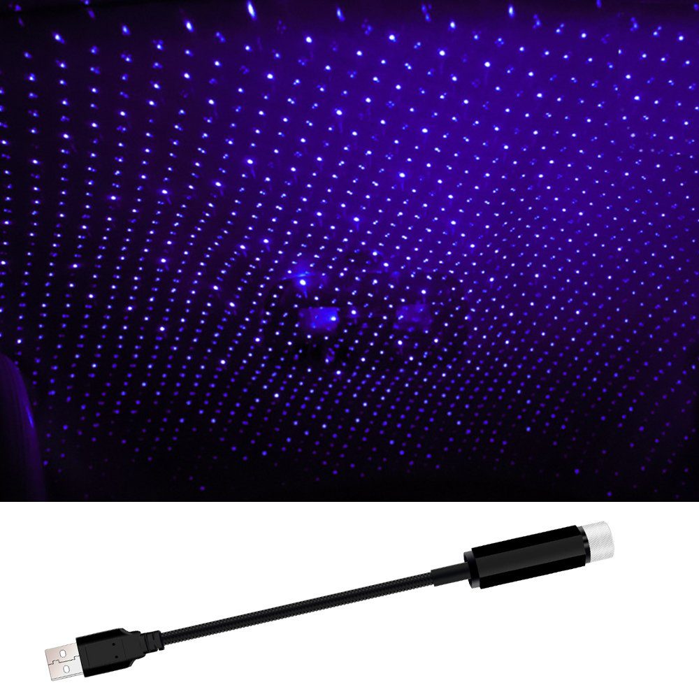 USB LED Auto Innenraum Dach Atmosphäre Stern Nachtlicht Lampe Projektor  Licht