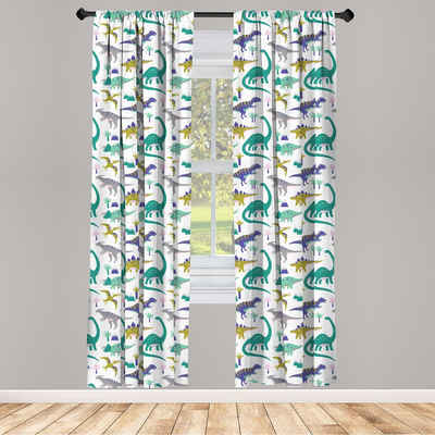 Gardine »Vorhang für Wohnzimmer Schlafzimmer Dekor«, Abakuhaus, Kindergarten Dinosaurier Berge Bäume
