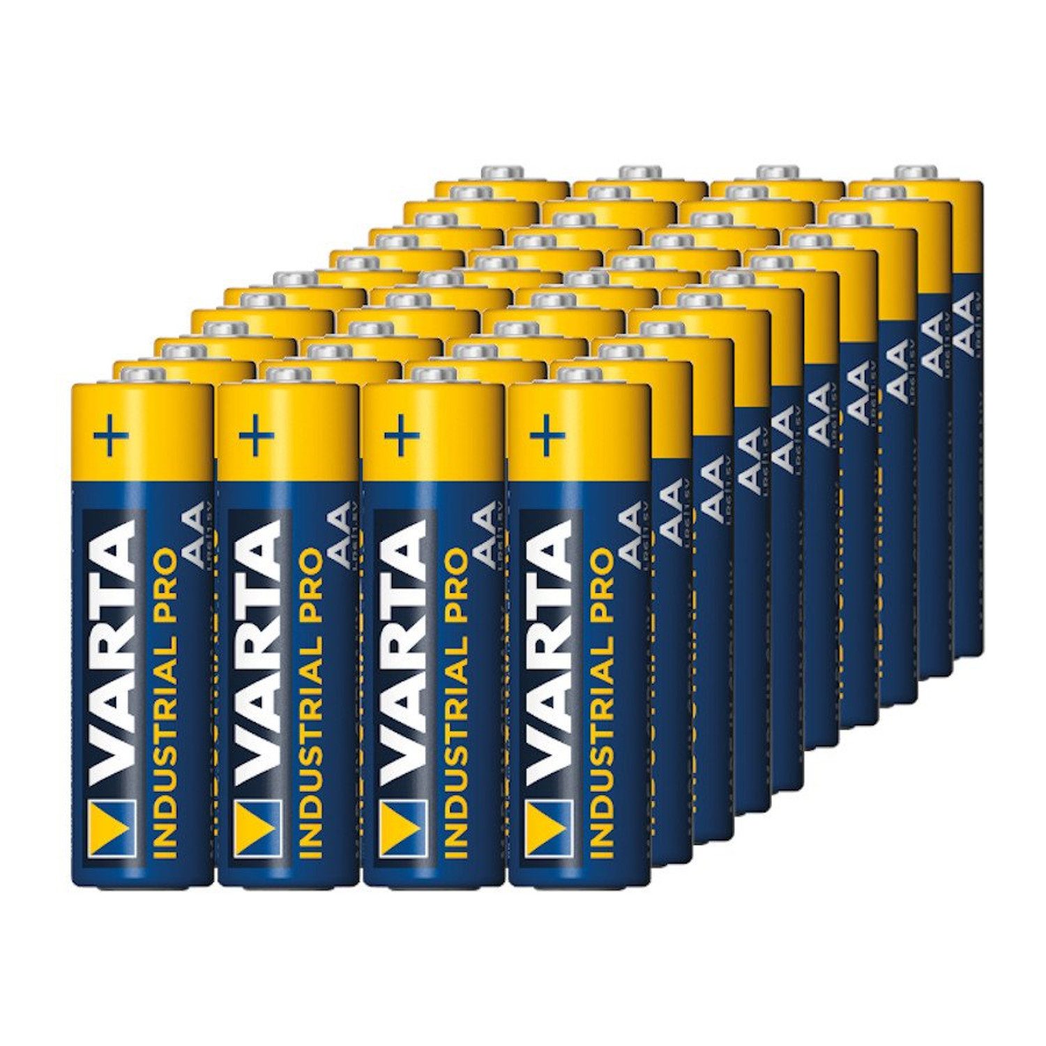 VARTA Industrial LR6 / AA-Alkalibatterien Batterie, (40 St), Mindestkapazität: 3000 mAh