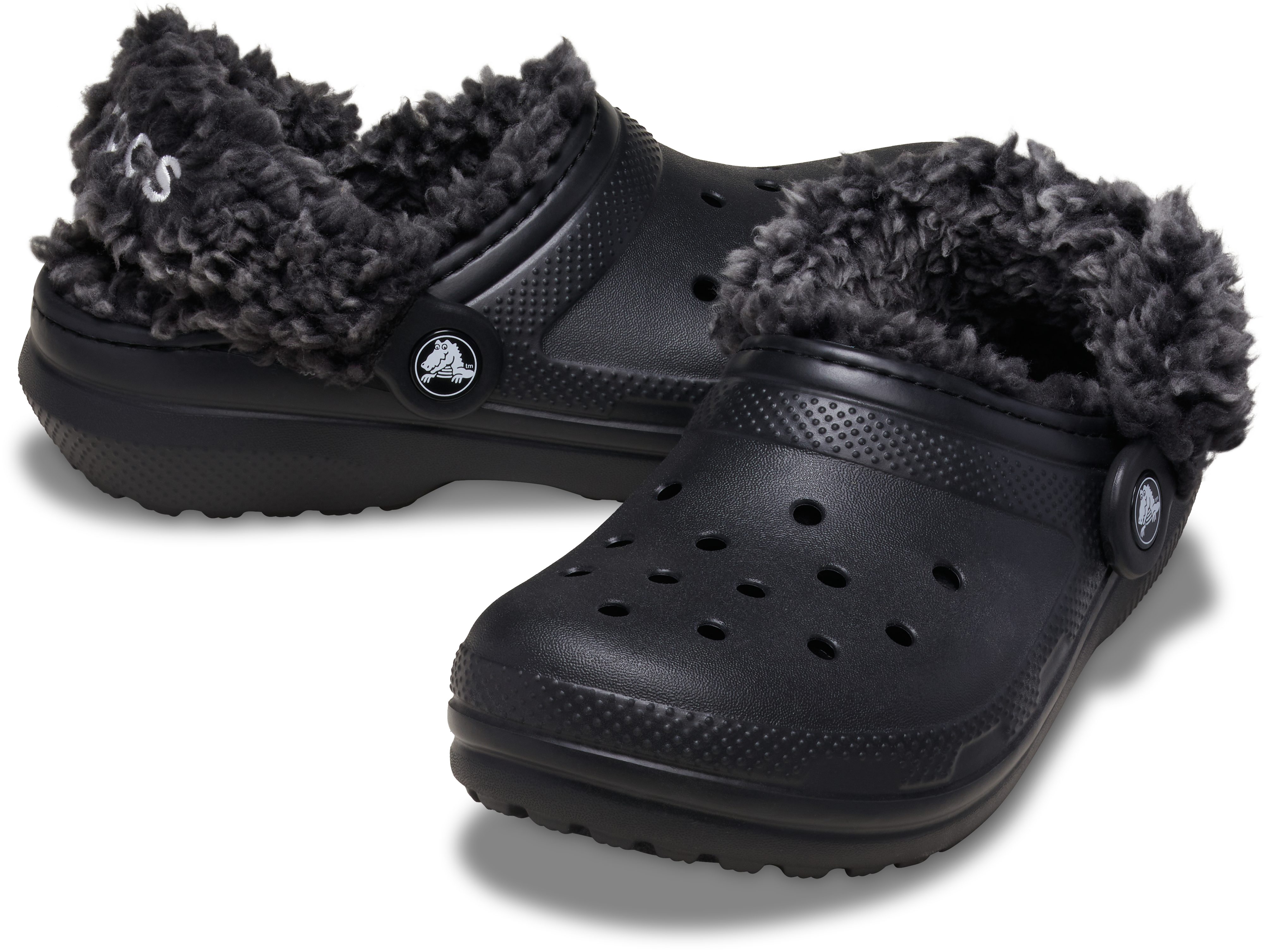 Crocs Classic Fleece Lined Clog Clog Schlupfschuh, Hausschuh mit schwenkbarem Fersenriemen, Leichtgewicht