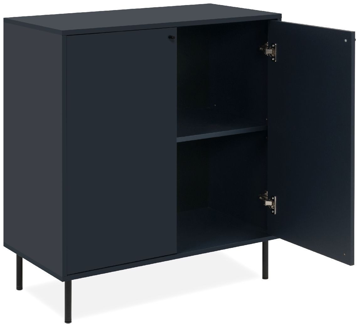 Finori Kommode, Navy blau, Softclose, Modern, Höhenverstellbar, 80 x 90 x 40 cm