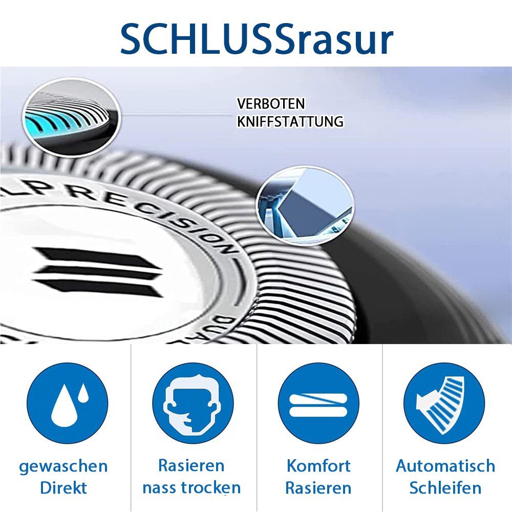 TUABUR 6er-Pack Ersatzköpfe, HQ8, Aquatec Philips Norelco Rasierer Ersatzscherköpfe