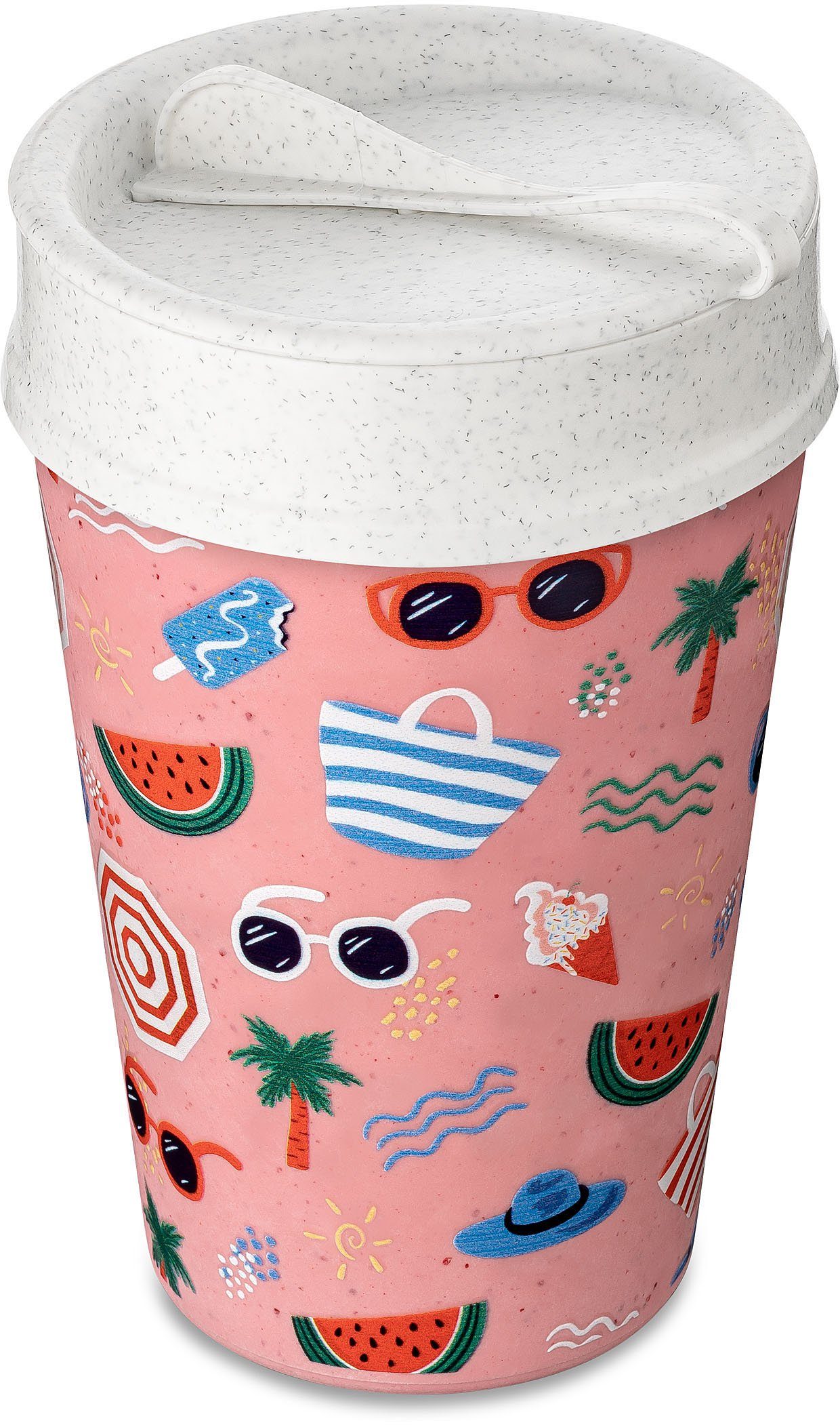 KOZIOL Термокружка ISO TO GO HOLIDAYS, Holz, Kunststoff, doppelwandig, isolierend,melaminfrei, biozirkulär, 400 ml