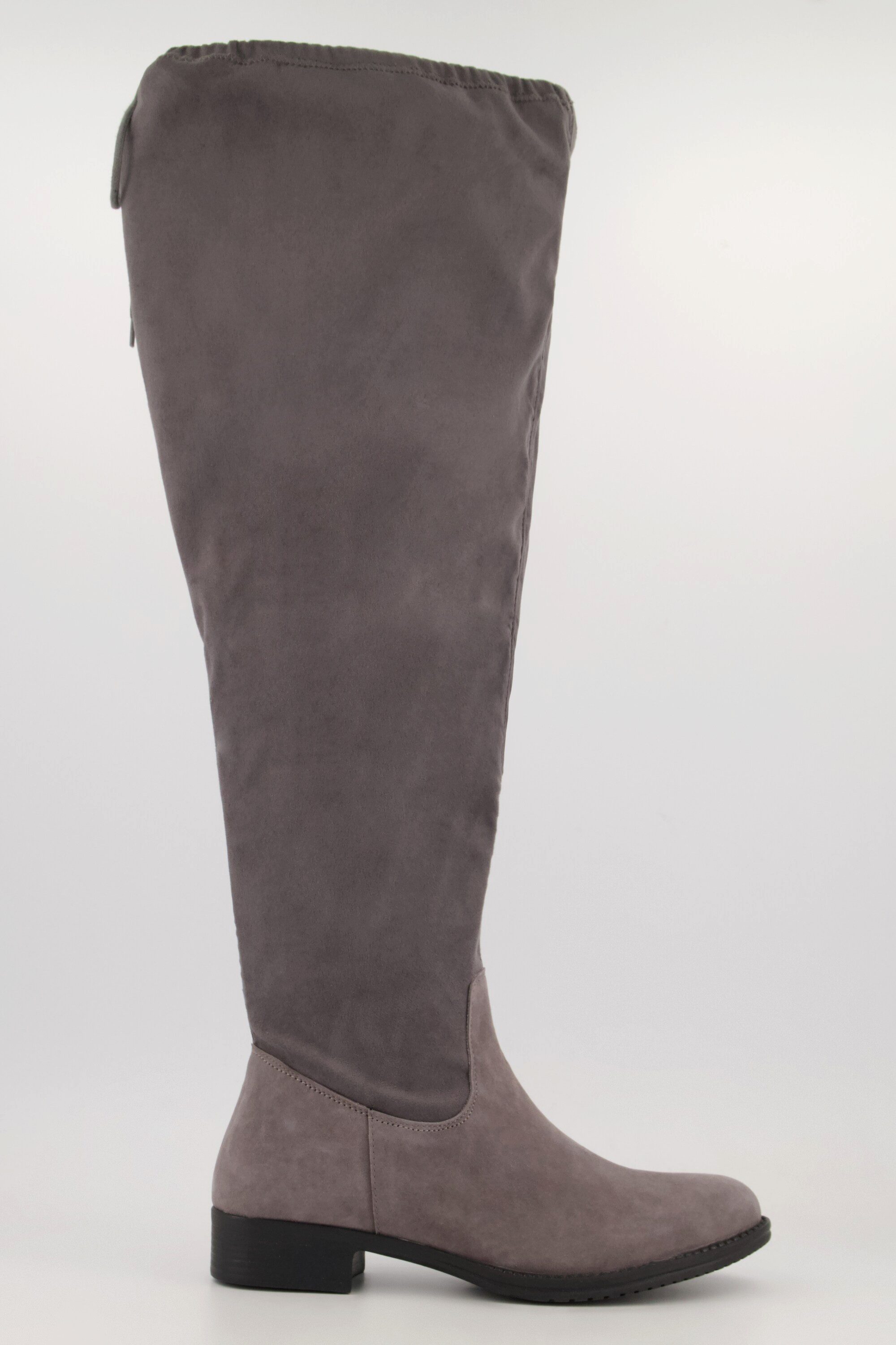 Ulla Popken Overknee-Stiefel Bindeband Reißverschluss Weite günstig online kaufen
