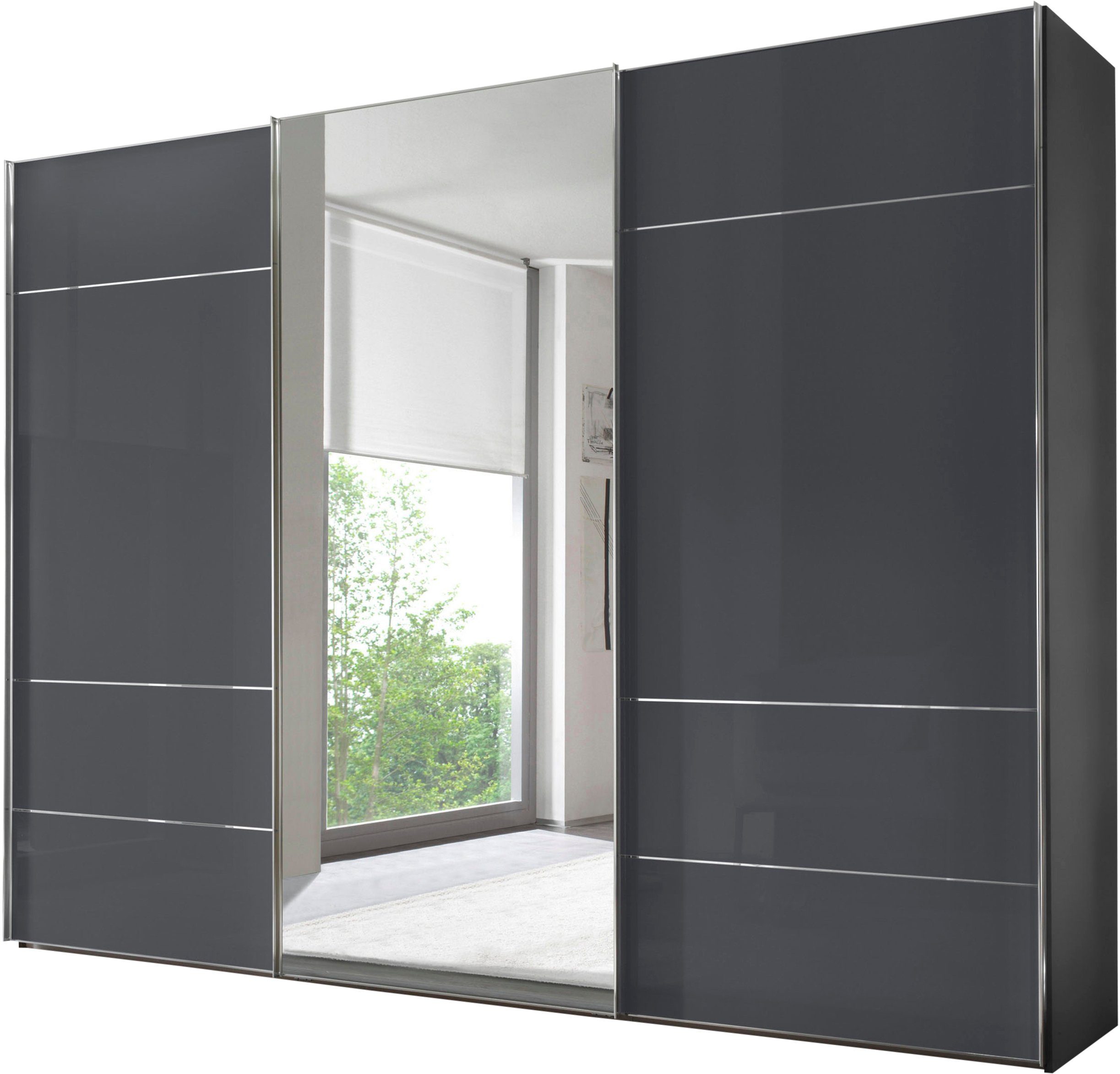 STAUD Schwebetürenschrank Sonate Lucca mit Spiegel, Made in Germany Mit vier verschiedenen Ausstattungsvarianten