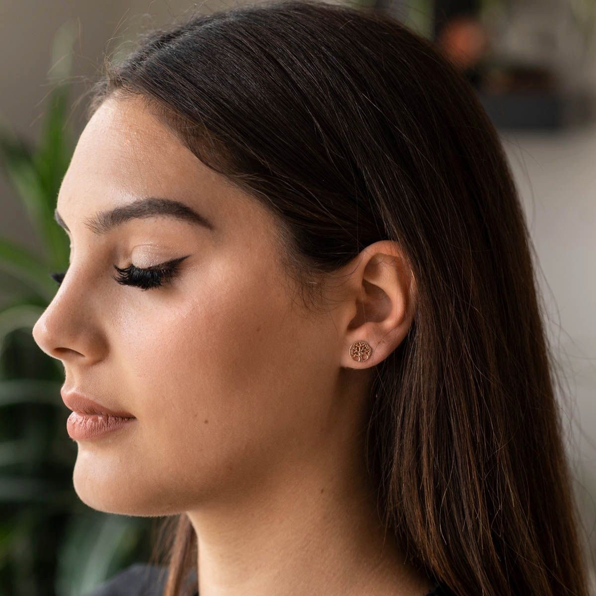 Materia Paar Ohrstecker Lebensbaum / Baum des Lebens Rosegold 9mm SO-387, S günstig online kaufen