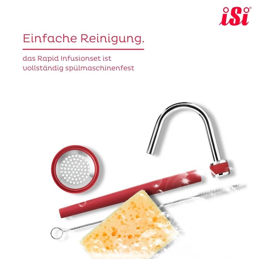 iSi Sahnesyphon iSi Gourmet den Rapid Whip Edelstahl / für iSi Kunststoff inkl., Infusion Tool