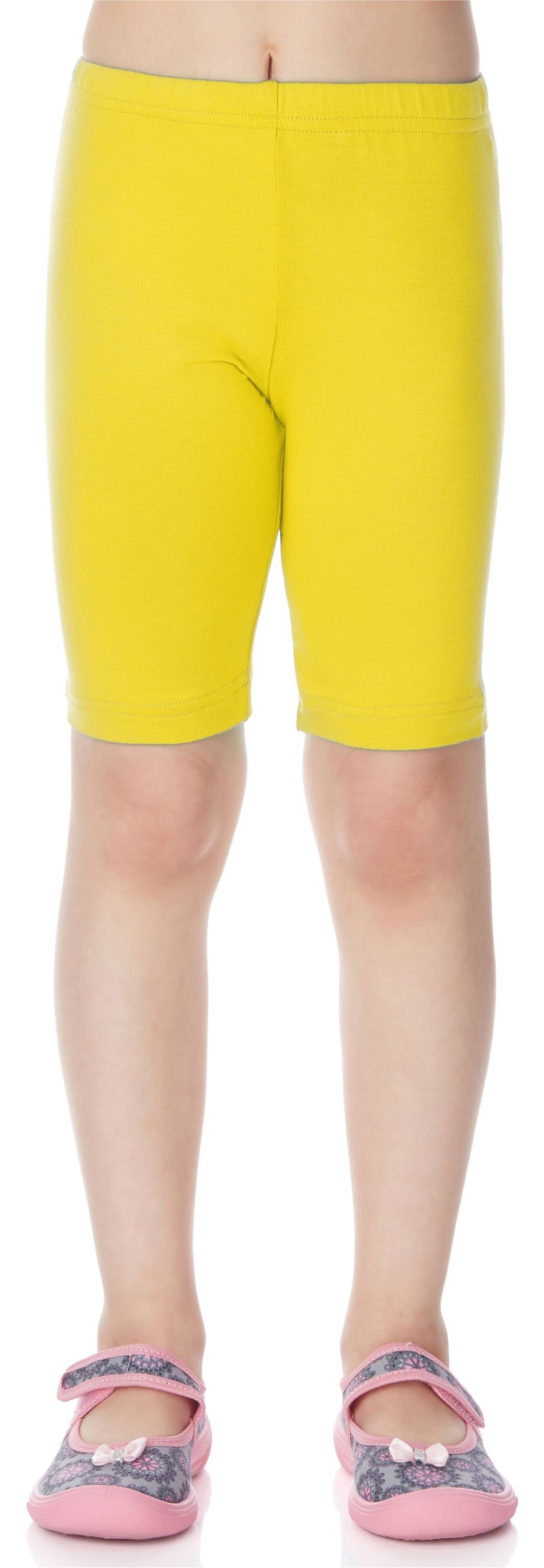 Bund Mädchen Viskose Leggings (1-tlg) Zitronengelb Merry aus MS10-132 elastischer Style Kurze Leggings