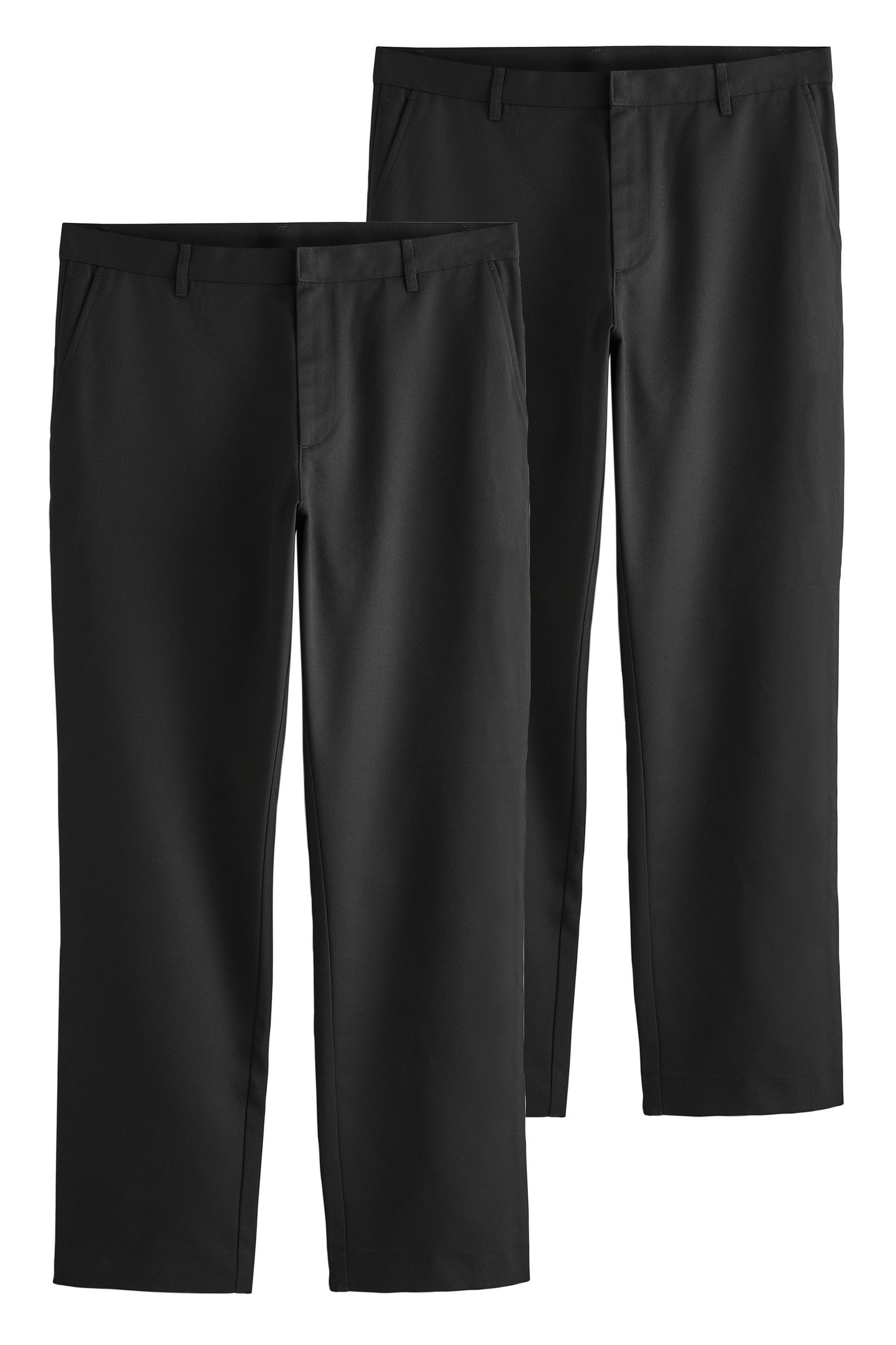 Stoffhose Elegante Regular Fit Hosen, flache Front, 2er-Pack