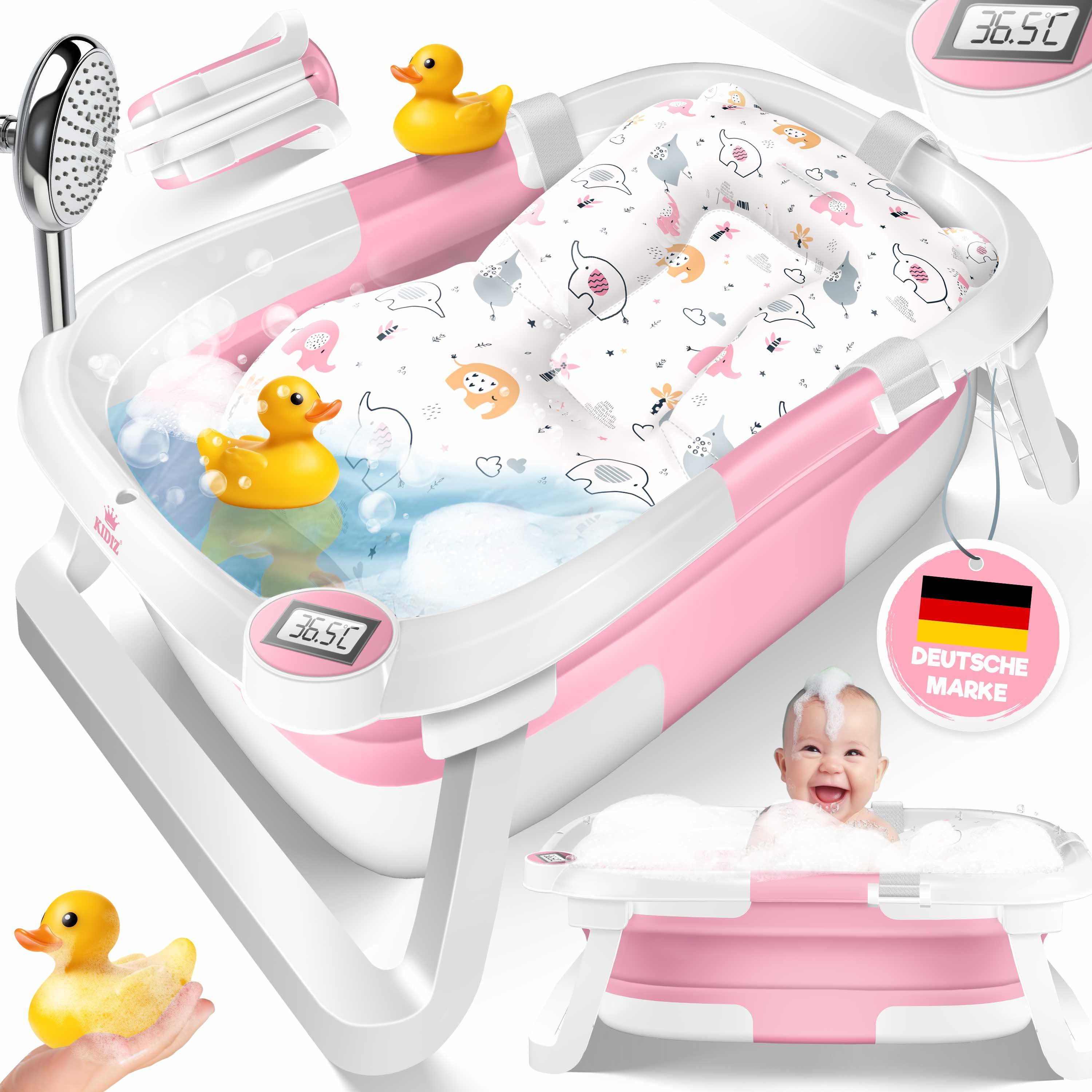 KIDIZ Babybadewanne, Baby Badewanne für Neugeborene Kleinkinder 0-12 Monate Babywanne