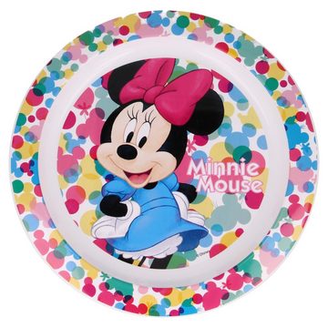 Disney Minnie Mouse Kindergeschirr-Set Minnie Maus (5-tlg), Kunststoff, Kinder Frühstückset