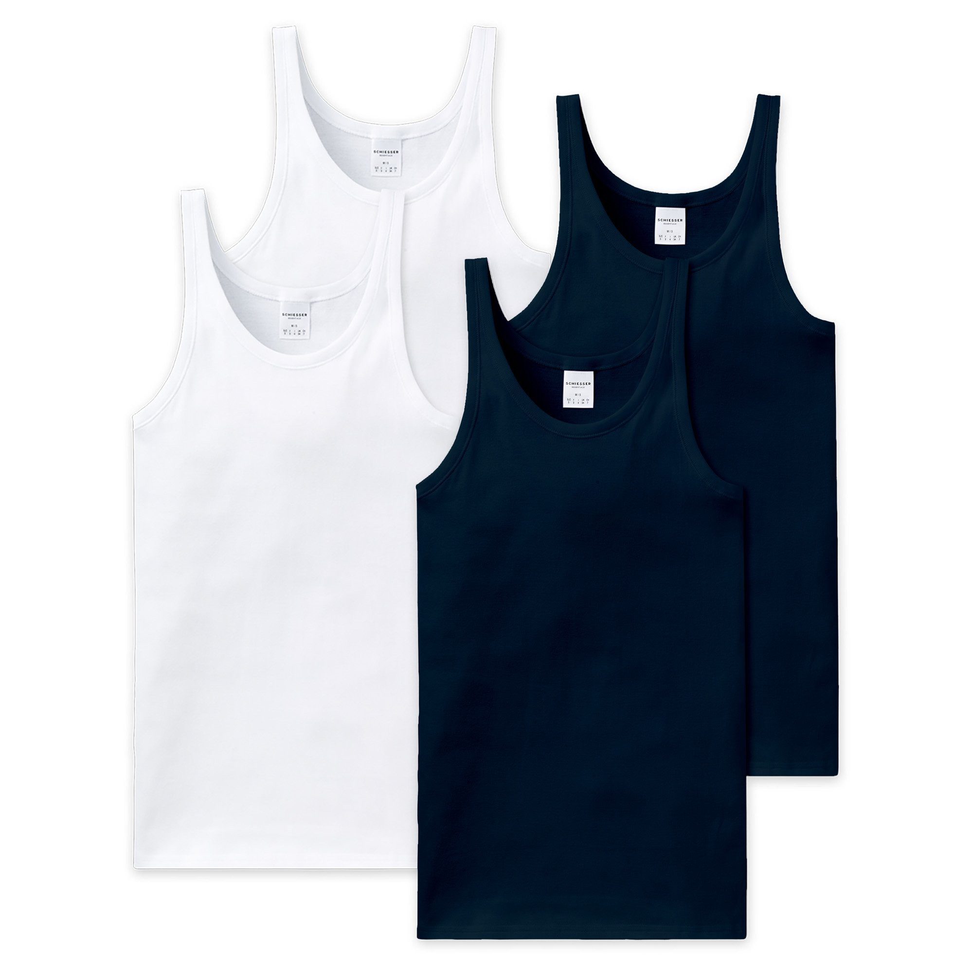 Unterhemd Herren Unterhemd 4er Pack Baumwolle ESSENTIALS