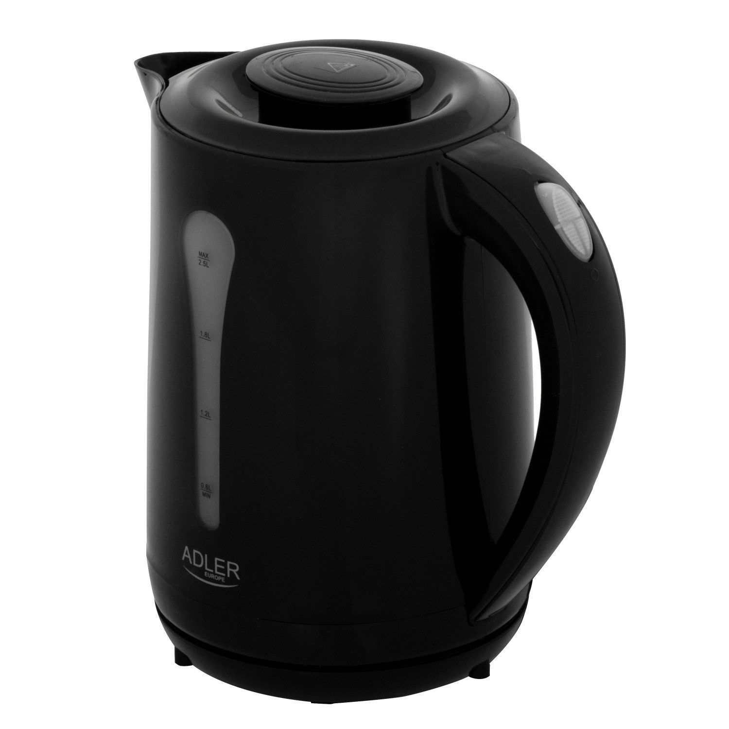 Adler Wasserkocher AD 1244 XXL-Wasserkocher 2,5 L, 2200 W, 360°-Basis - Schwarz, 2,5 l, 2200 W